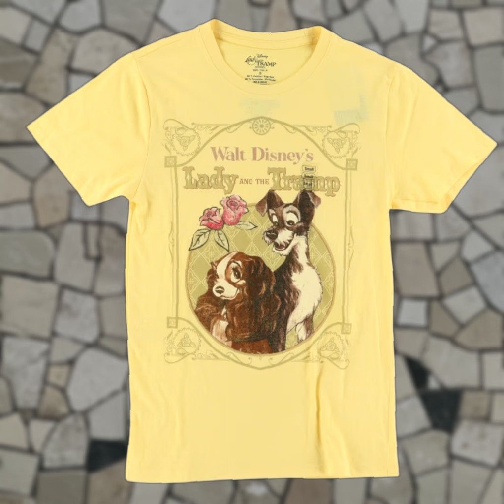 Disney Disney Shirt Yellow Men's S Lady and the Tramp Solid T-Shirt Size US S / EU 44-46 / 1 - 1 Thumbnail
