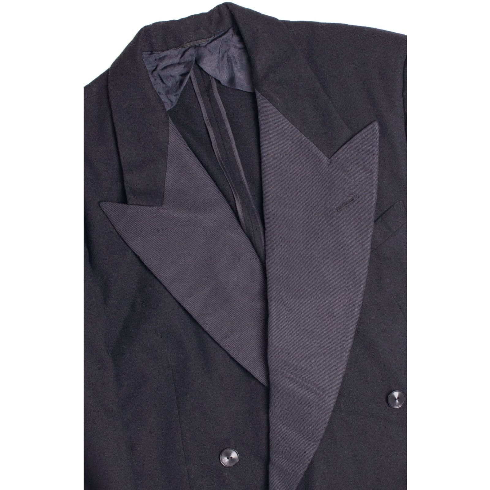 Doublet VINTAGE Simon's Lincoln Tuxedo Jacket Medium Black Double Breasted Formal Mens Size 40R - 3 Thumbnail