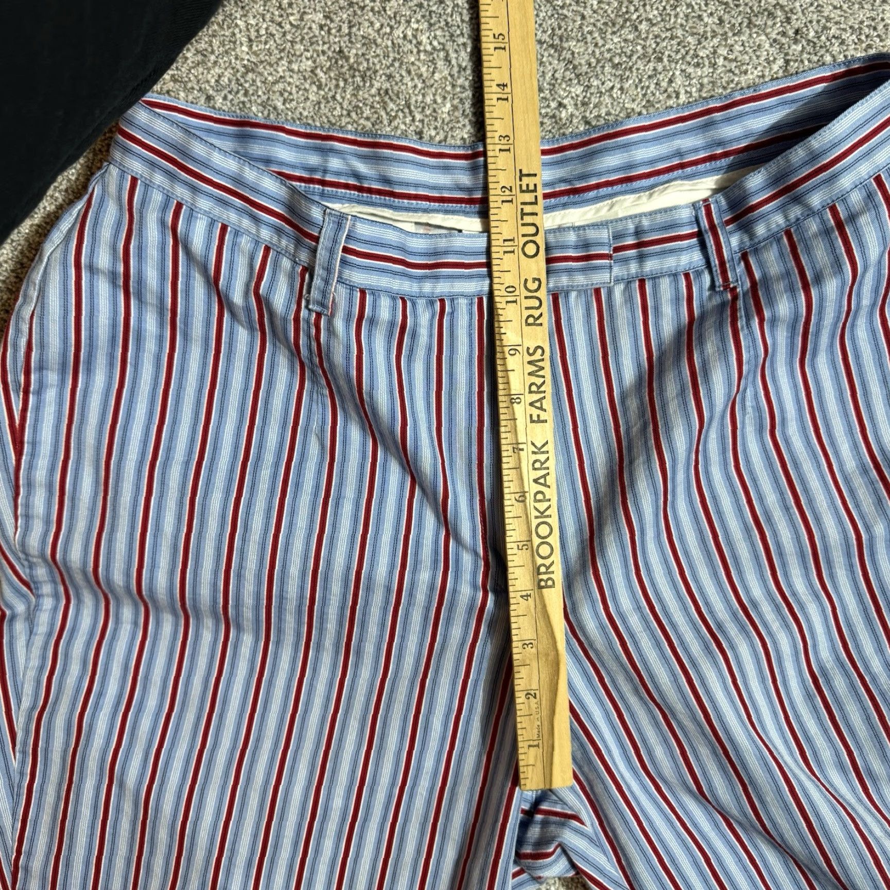 Vintage VINTAGE Capri Pants Womens 14P Petite Pinstriped Cotton 90s Preppy Office Business Pinstriped Straight Leg Pants Womens Size 36" / US 14 / IT 50 - 5 Thumbnail