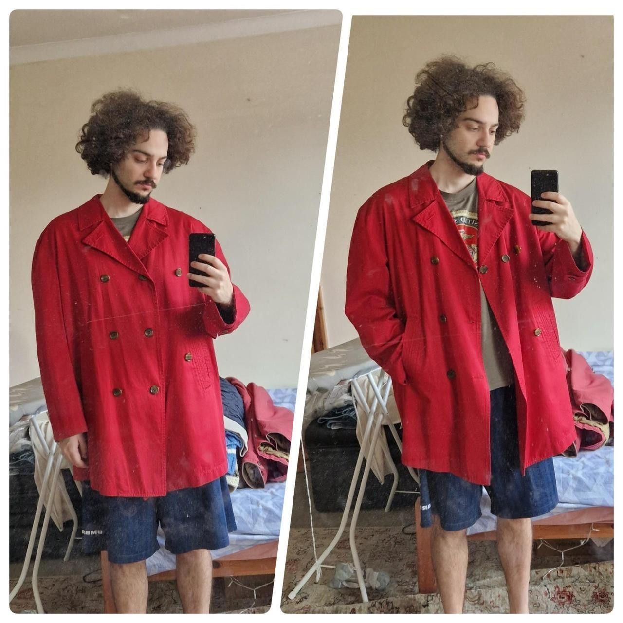 45rpm vintage 45rpm red oversized trench coat / overcoat Size US XL / EU 56 / 4 - 8 Thumbnail