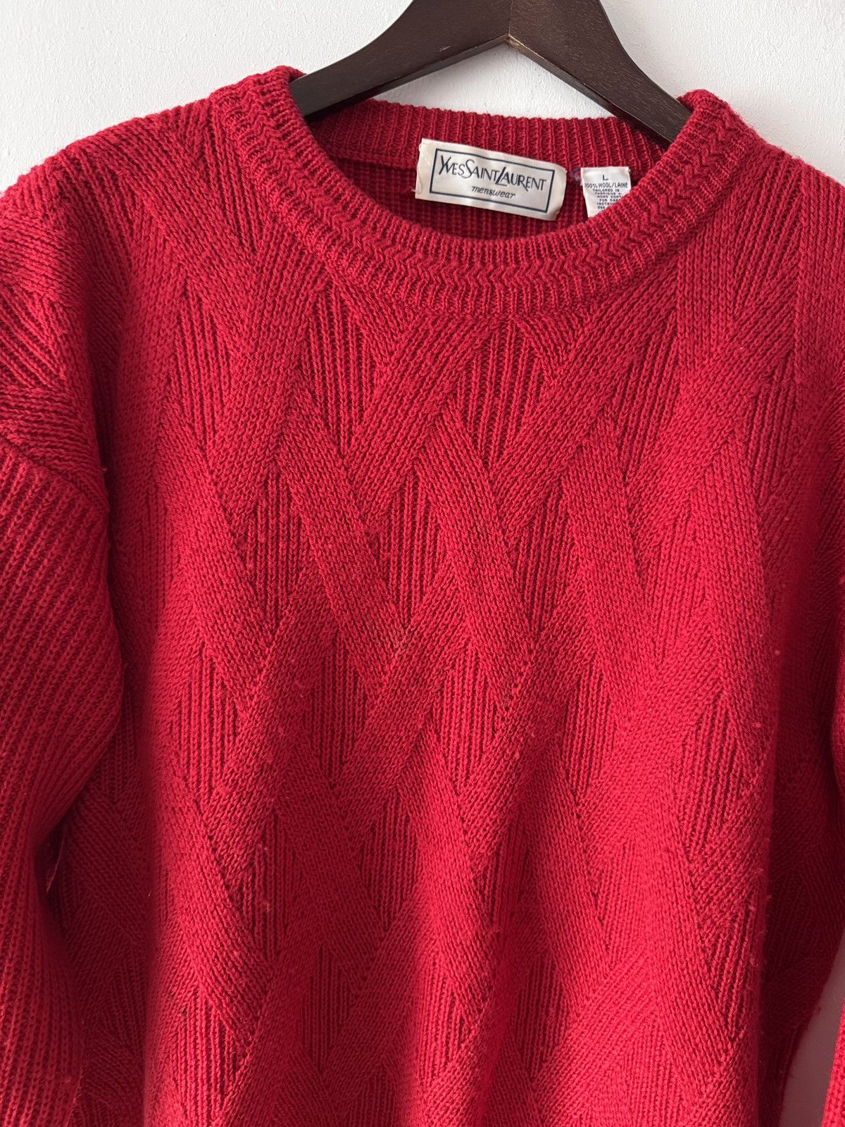 Vintage 🔥 Vintage Yves Saint Lauren Wool Sweater Size US L / EU 52-54 / 3 - 4 Thumbnail
