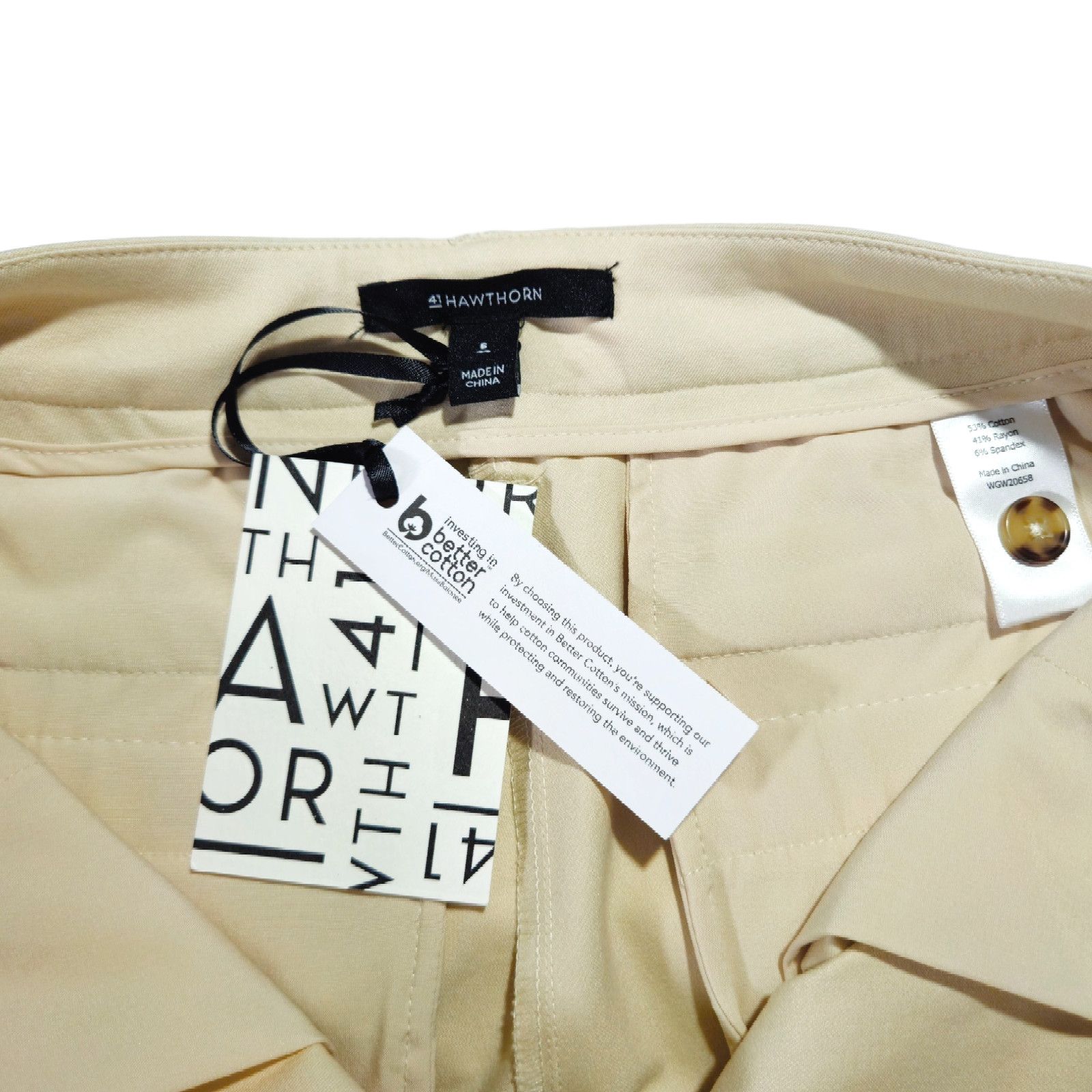 Other 41 Hawthorn Pleated Trouser Shorts High Rise Ecru 6 NWT Size 28" / US 6 / IT 42 - 3 Thumbnail