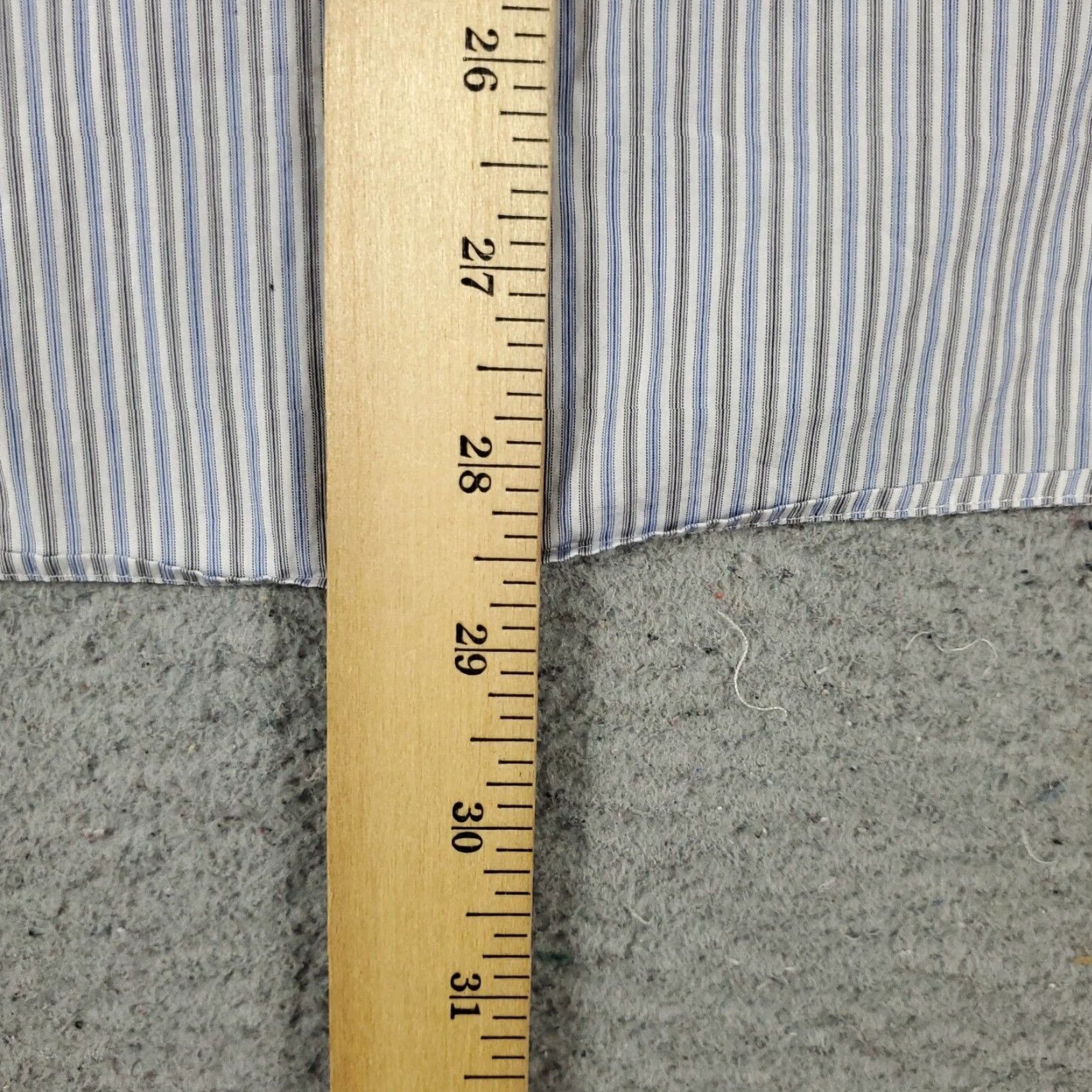 John Varvatos VINTAGE John Varvatos Shirt Mens 15 Blue Striped Slim Fit Dress Button Up Long Sleeve Size 40R - 4 Thumbnail