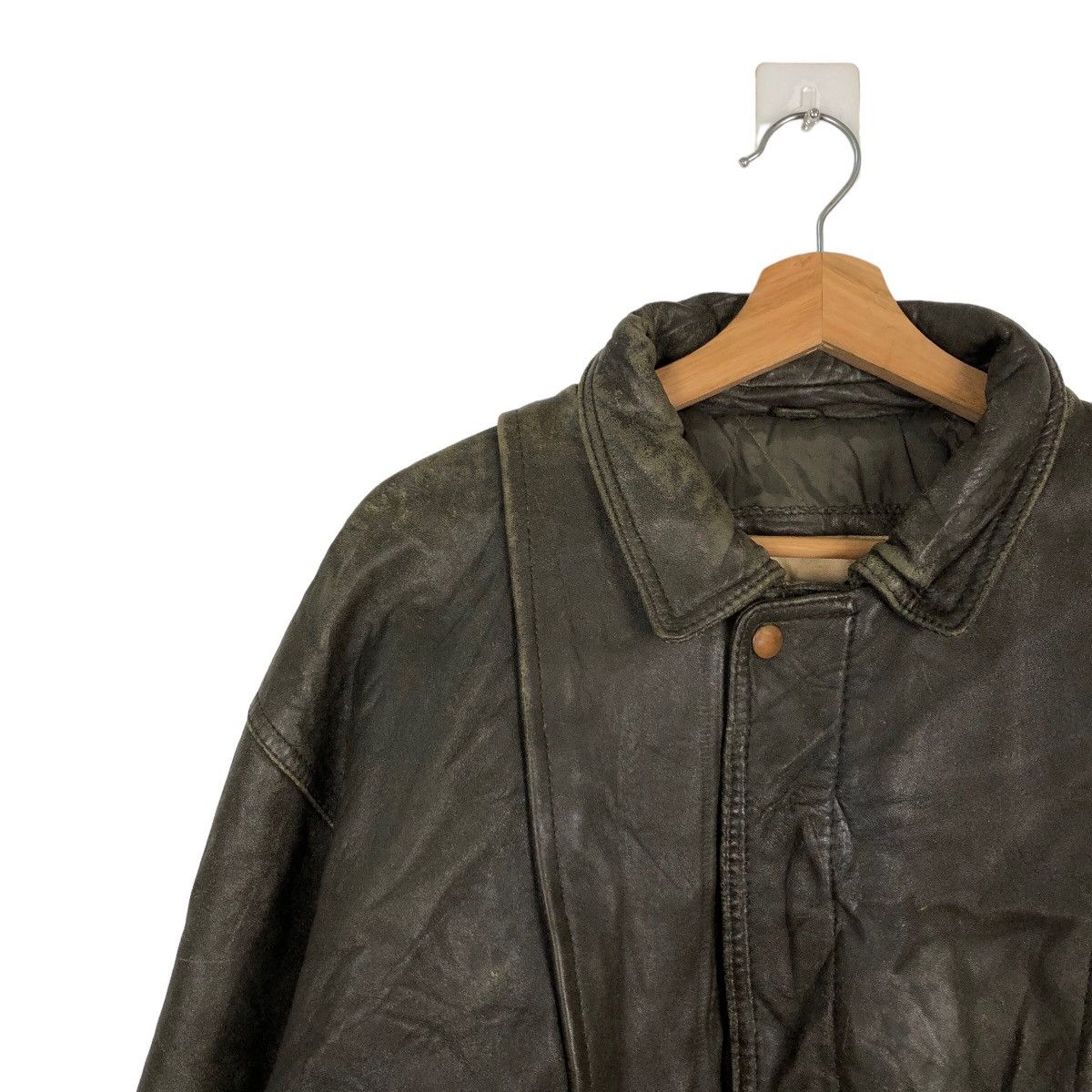 Japanese Brand 🔥90s RARE VINTAGE GENUINE BOMBERLEATHER JACKET CONTEMPORARY Size US L / EU 52-54 / 3 - 6 Thumbnail