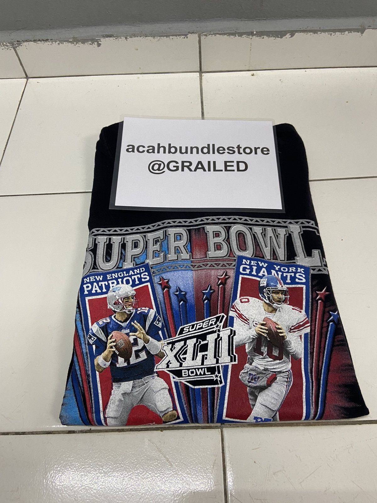NFL NFL SUPERBOWL NY vs PATRIOTS SUPER XL-II BOWL 2008 TEE SHIRT Size US XXL / EU 58 / 5 - 14 Thumbnail