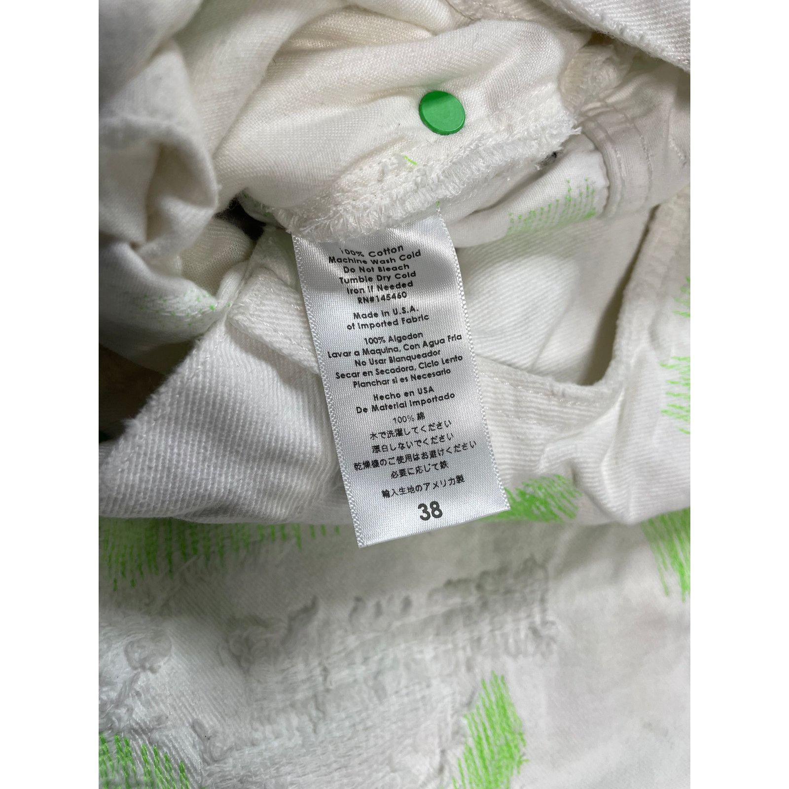 Endless Endless Jeans White Green 38 New Size US 38 / EU 54 - 5 Thumbnail