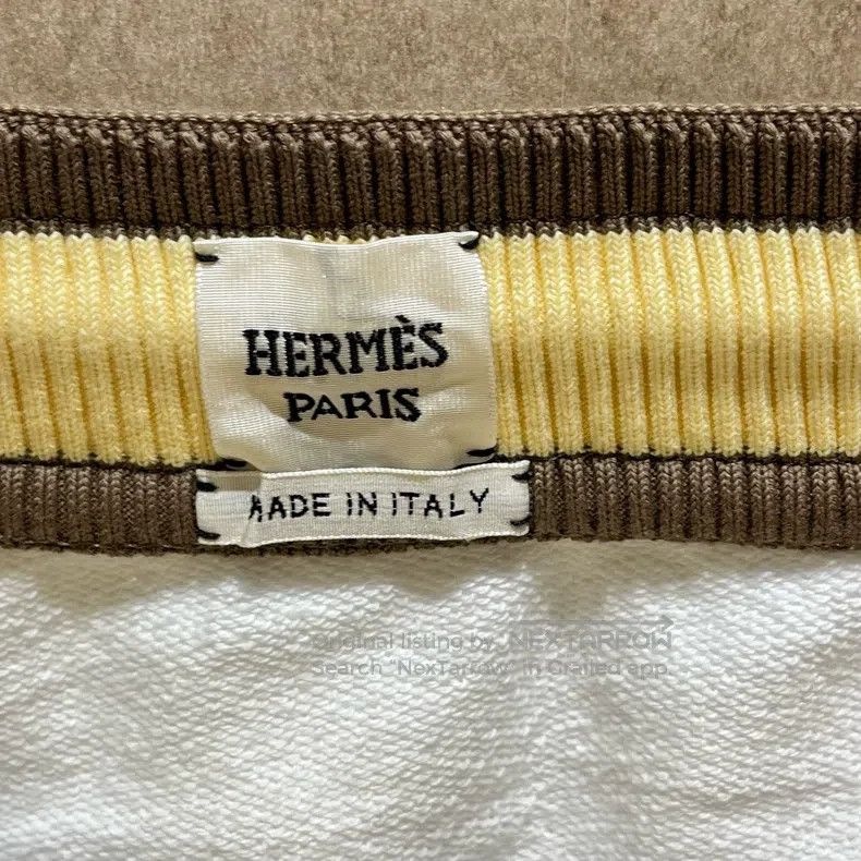 Hermes Hermes White Embroidered Badge Letter Logo Skirt Size 33" - 3 Thumbnail