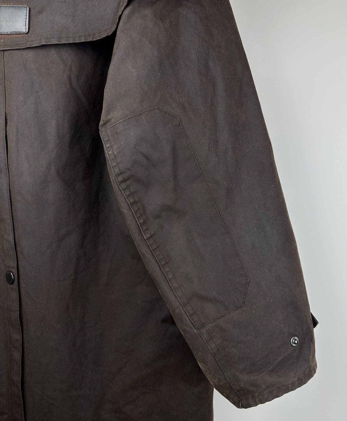 Barbour Barbour Stockman Waxed Cotton Hooded Long Coat Brown Size M Size US M / EU 48-50 / 2 - 10 Thumbnail