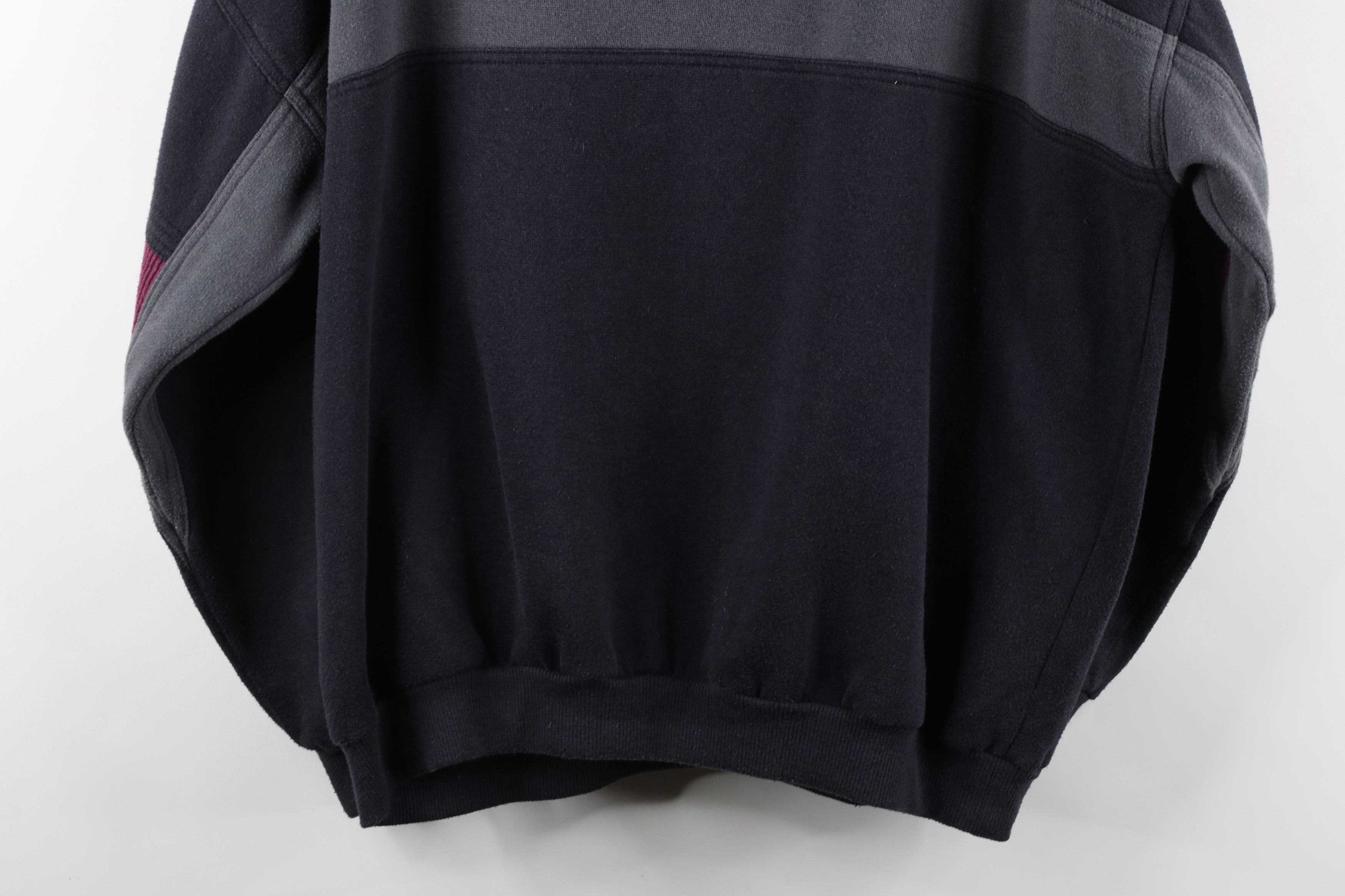 Vintage Vintage 90s Streetwear Block Collared Pullover Sweatshirt Size US XL / EU 56 / 4 - 12 Thumbnail
