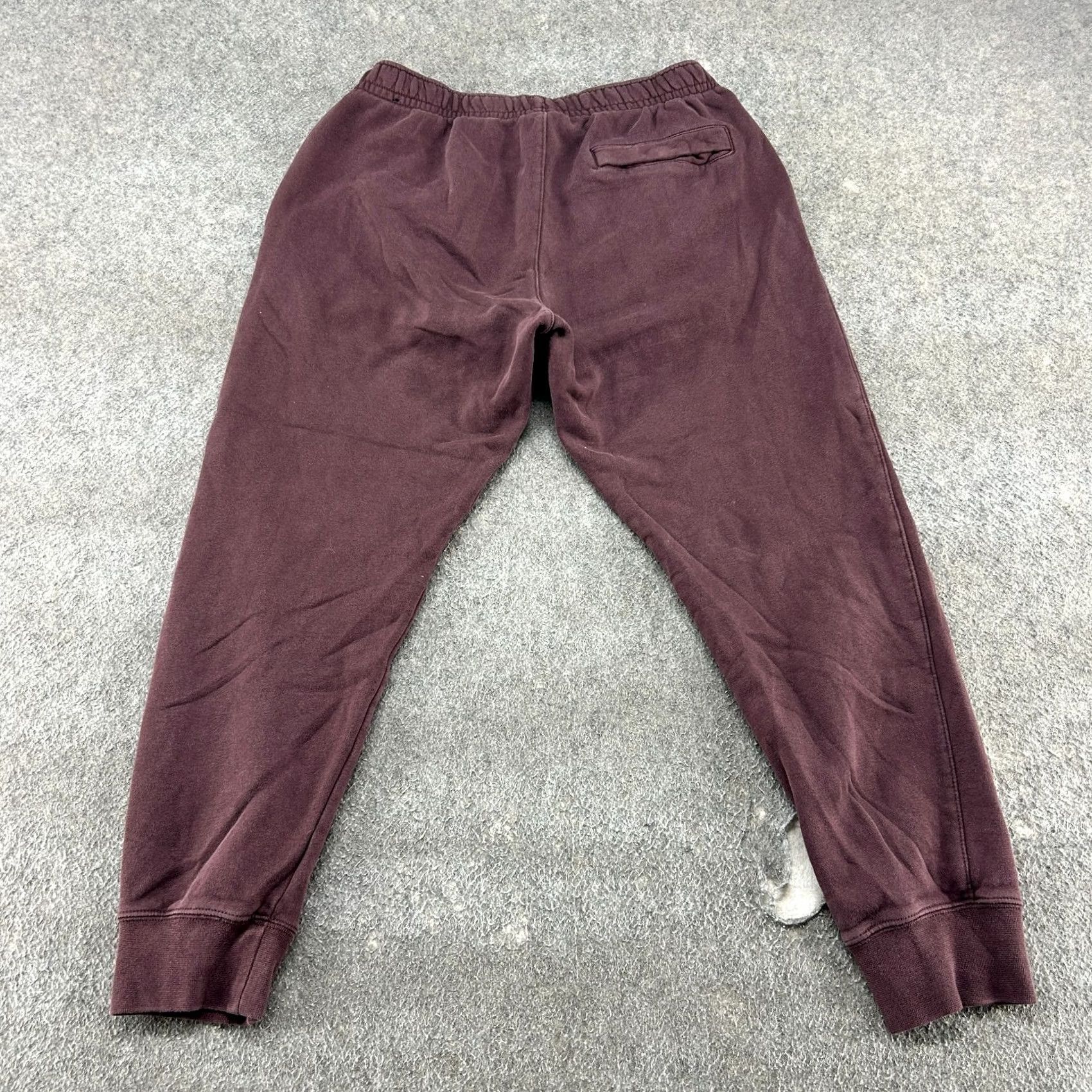 Nike Nike Pants Mens M Red Maroon Jogger Fleece Swoosh Drawstring Cotton Solid Size US 31 - 6 Thumbnail