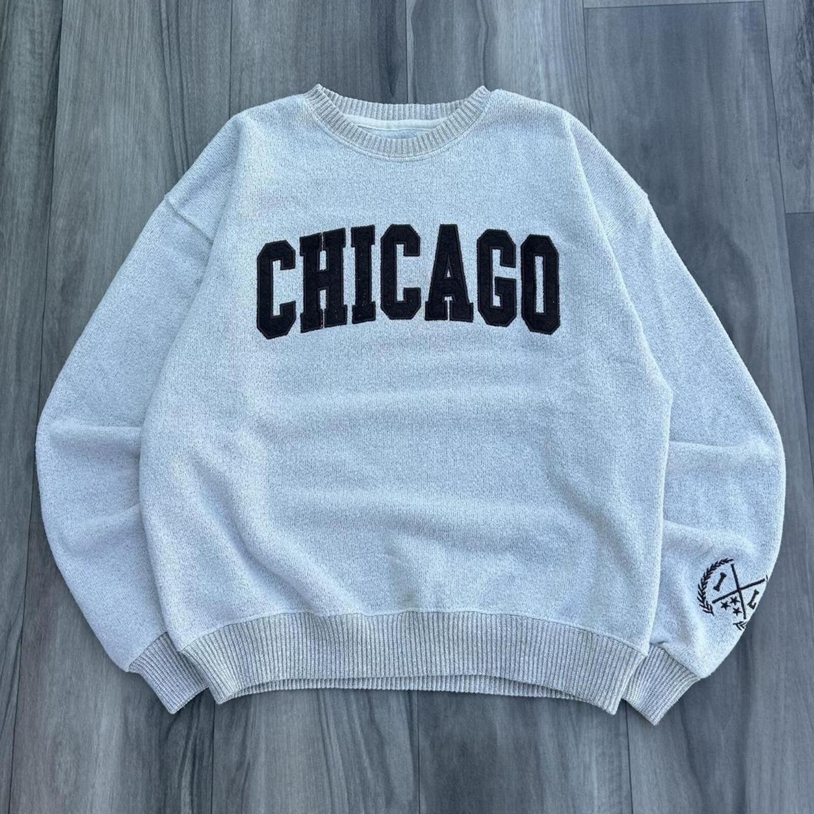 Other Vintage y2k Tan Brown Chicago Sweatshirt Embroidered size L Size US L / EU 52-54 / 3 - 1 Thumbnail