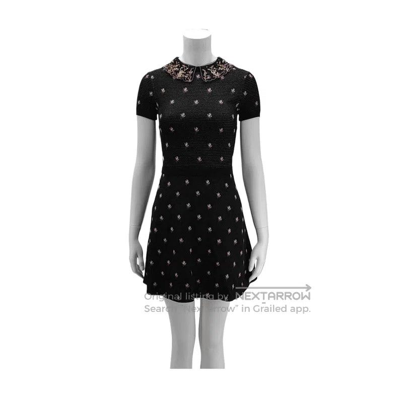 Valentino Valentino Summer black viscose women's short sleeve midi d Size XS / US 0-2 / IT 36-38 - 1 Thumbnail