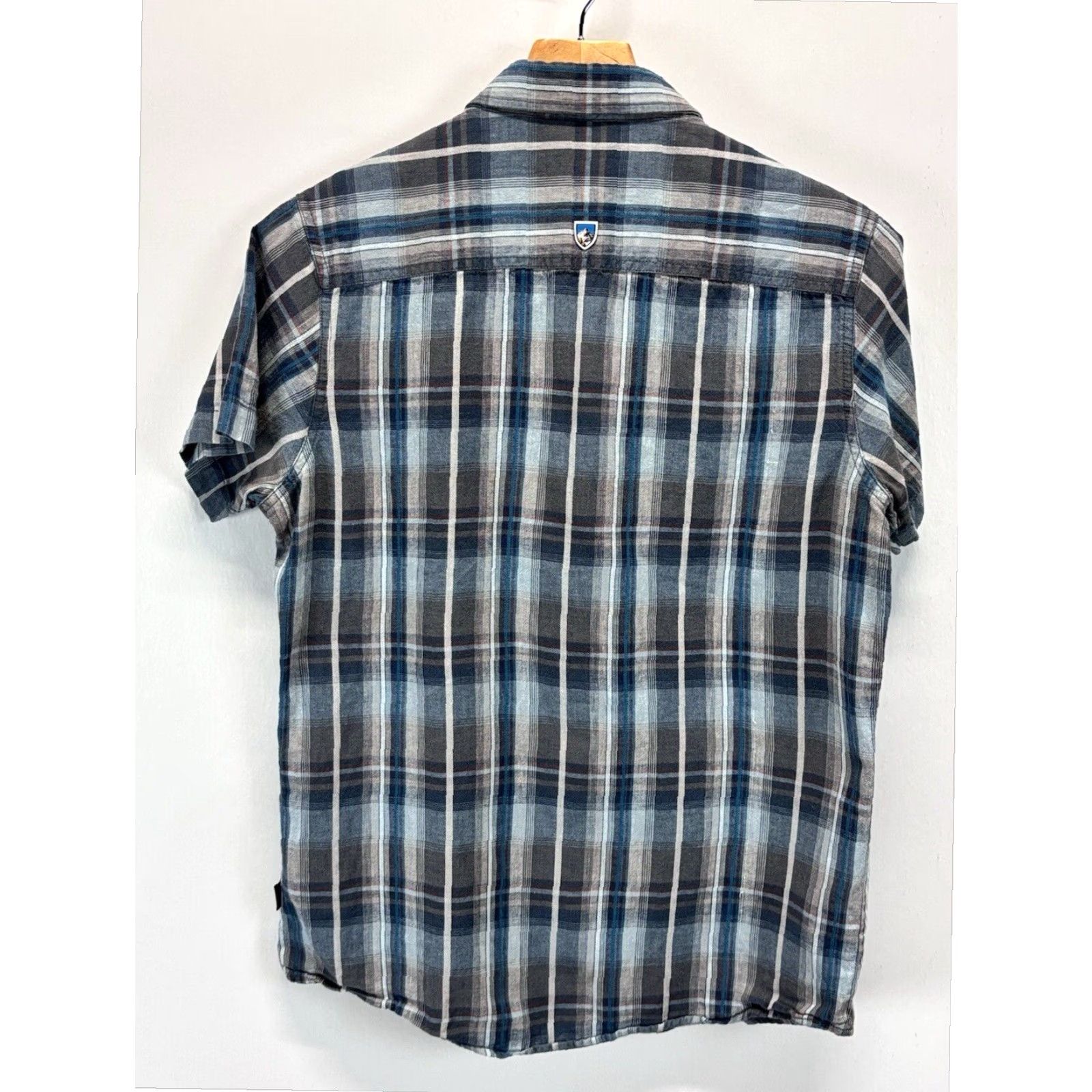 Vintage Kuhl Skorpio Linen Blend Shirt Small Mens Plaid Button Up Outdoor Hike Short Sleeve Size US S / EU 44-46 / 1 - 3 Thumbnail