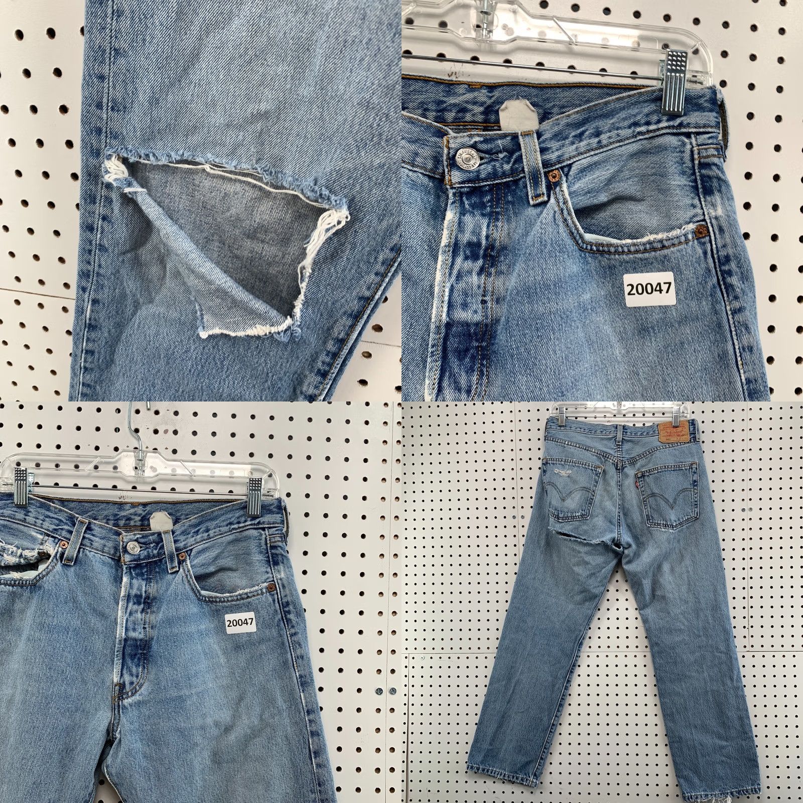 Levi's Vintage Levis 501 Jeans Mens Blue Denim Button FLy Size 33x30 Fits 32x28.5 Size US 33 - 8 Thumbnail