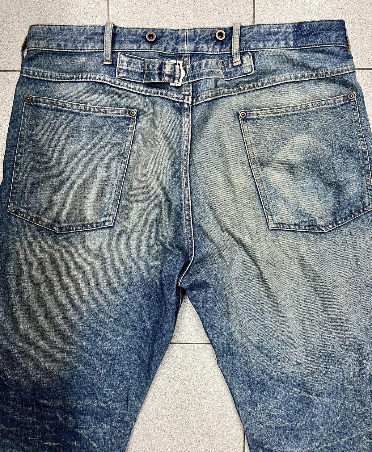 Beauty Beast × Japanese Brand VINTAGE SHIMAMURA BUCKLE BACK FLARE DENIM Size US 35 - 8 Thumbnail