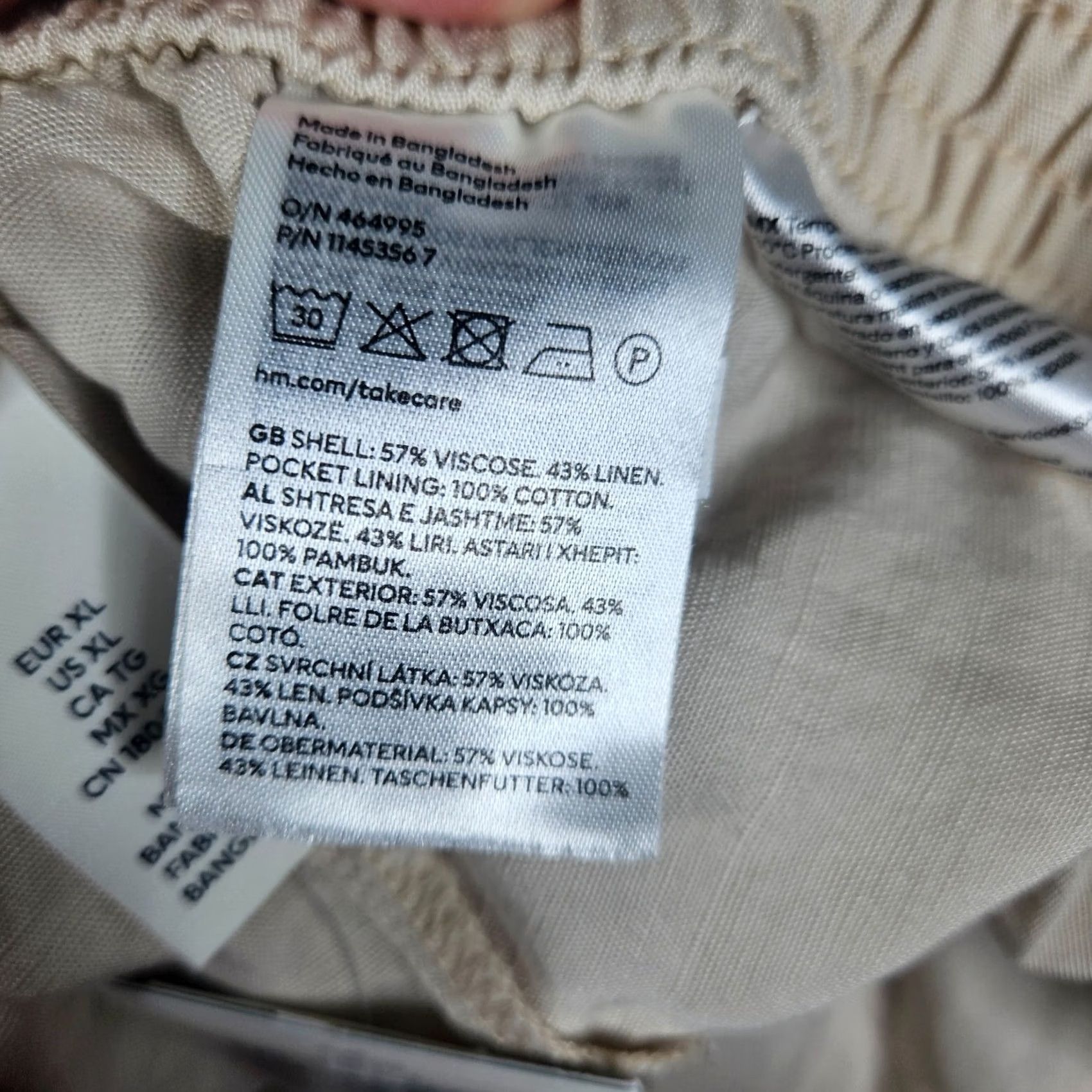 H&M H&M Women’s Linen Beige Shorts XL NEW Linen Viscose Solid Dusty Front Flat Front Casual Summer Regular Waist 38 Womens XS-XL? Size 40" / US 18 - 7 Thumbnail