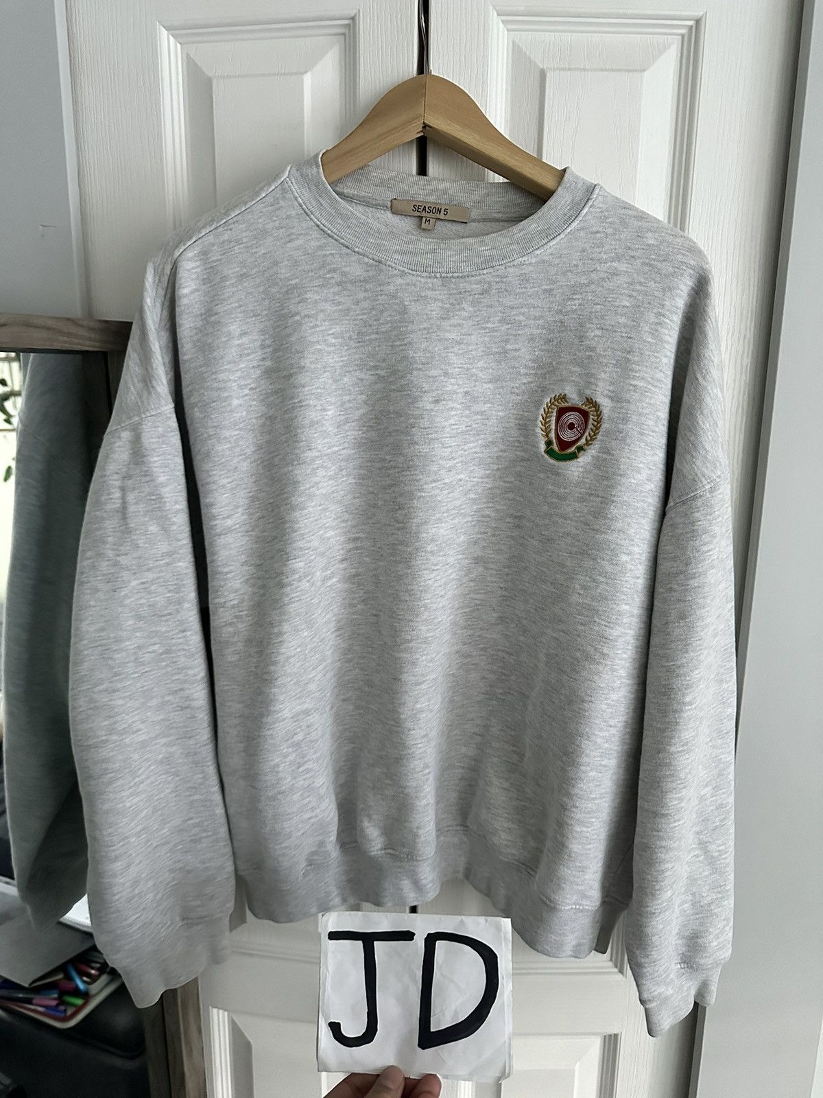 トップス YEEZY SEASON5 CALABASAS SWEAT Size L Yeezy Season 5 Sample Calabasas Crewneck Large Crest Logo