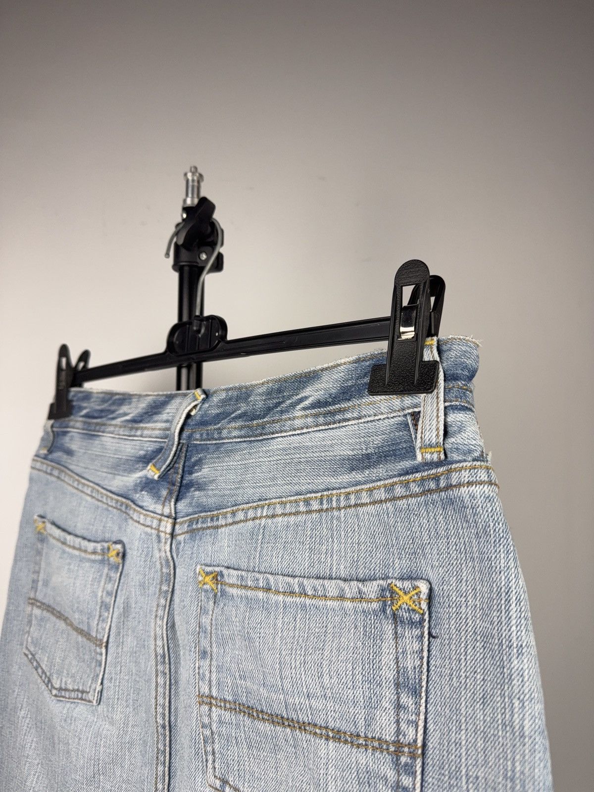 Polo Ralph Lauren 00s RL Polo Ralph Lauren USA Y2K Denim Mini Skirt Raw Hem Size 30" / US 8 / IT 44 - 11 Thumbnail