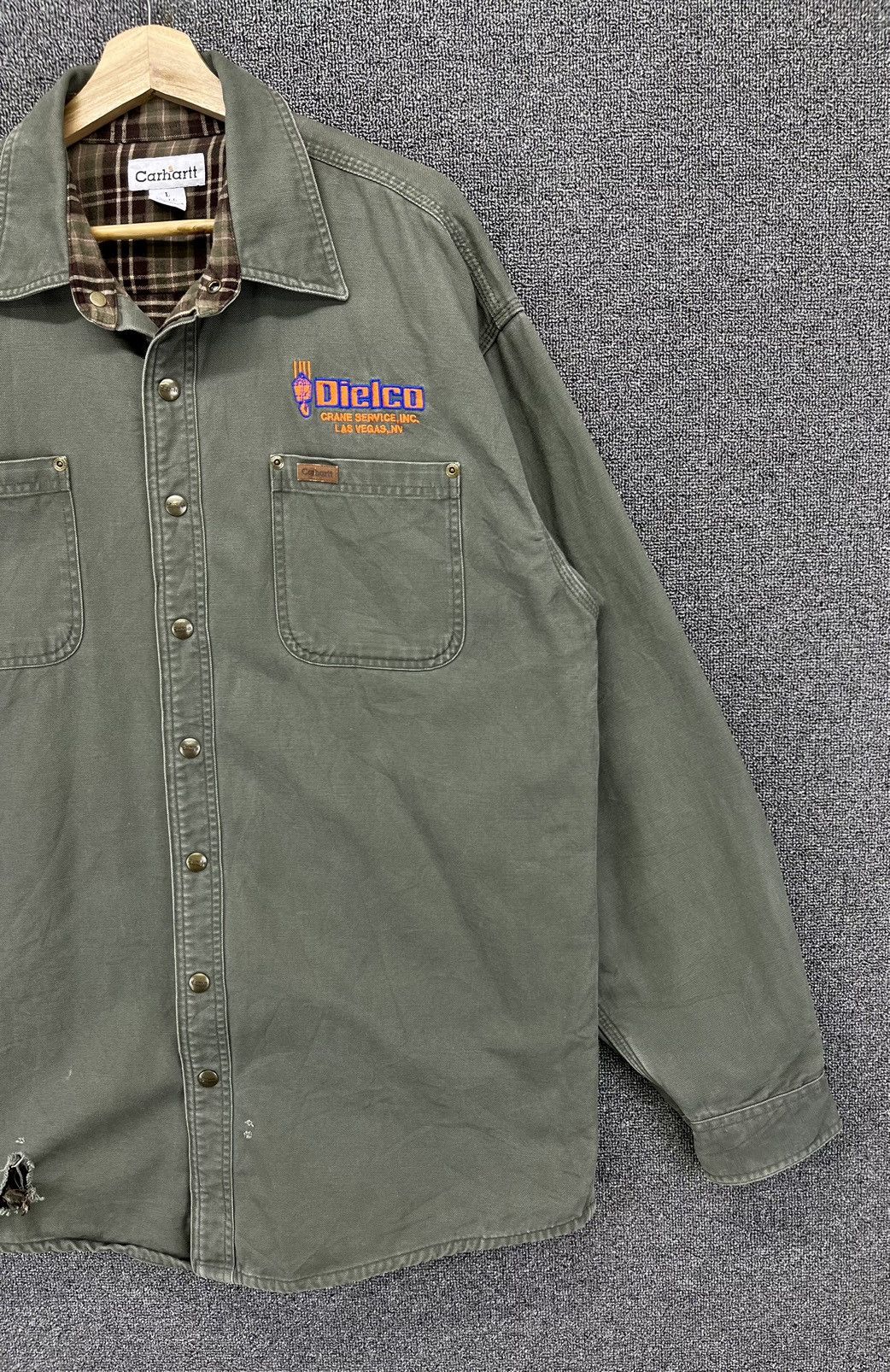 Carhartt Vintage Carhartt Button Up Work Wear Jacket Size US L / EU 52-54 / 3 - 4 Thumbnail