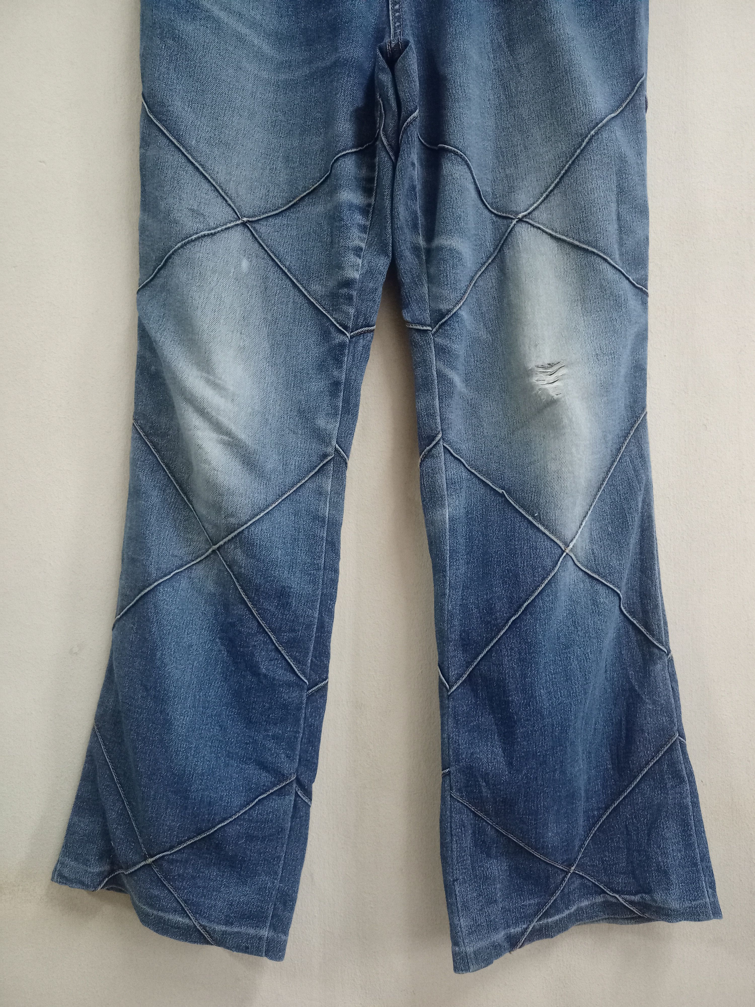Japanese Brand Vintage Japanese Brand Blue Wash Flare Jeans Size 29" - 6 Thumbnail