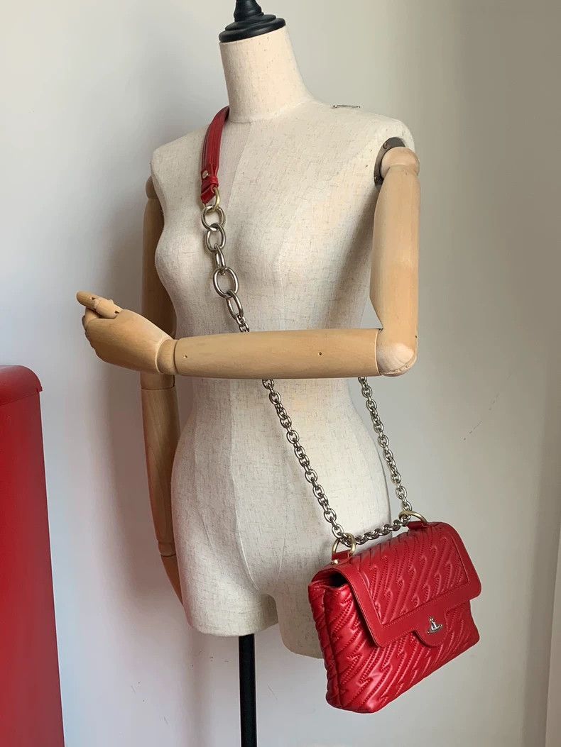 Vivienne Westwood Vivienne Westwood Saturn red lightning flip cover chain ba Size ONE SIZE - 5 Thumbnail