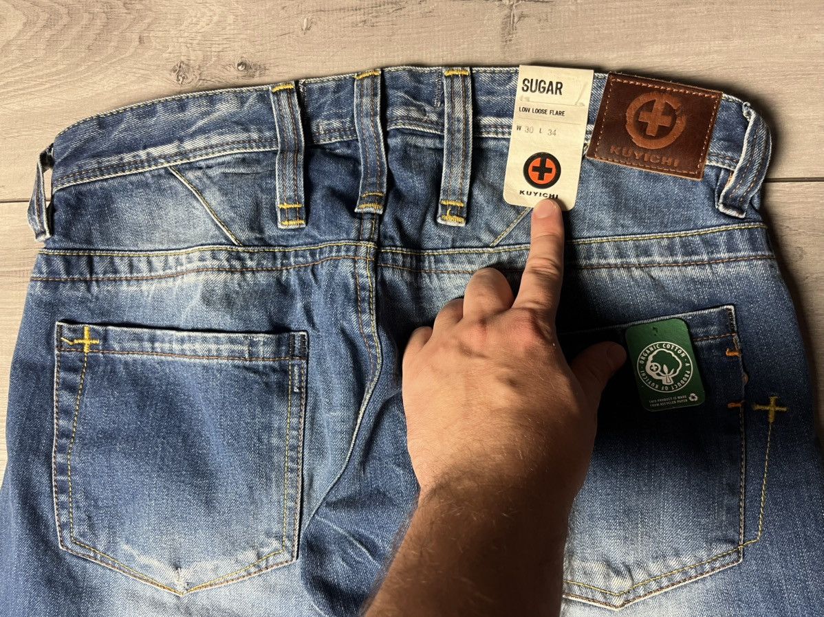 Japanese Brand Kuyichi sugar low loose flare denim jeans organic cotton Size US 30 / EU 46 - 6 Thumbnail