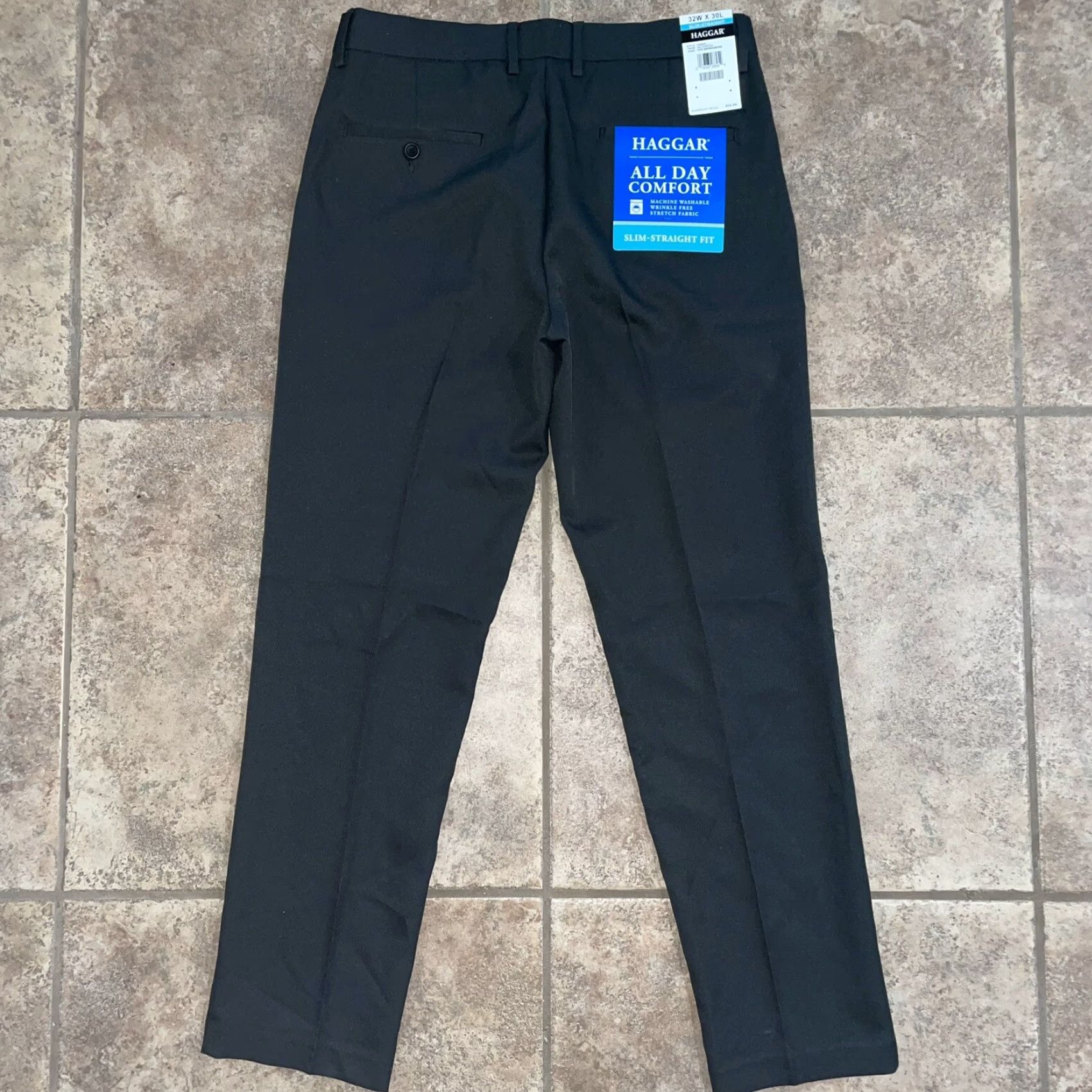 Haggar NWT Haggar Slim Streak Dress Pants Mens 32/30 Slim All Day Comfort Gray Pants Mens Size US 32 / EU 48 - 6 Thumbnail