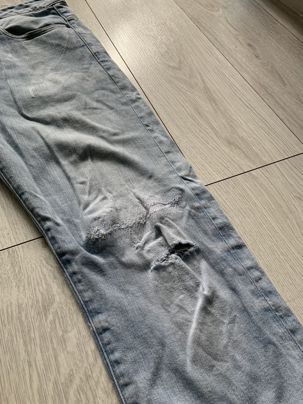 G-Star × Vintage Y2k baby blue g star glo distressed denim jeans Size US 34 / EU 50 - 3 Thumbnail