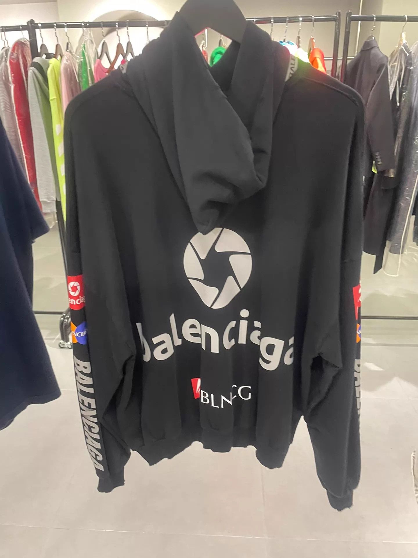 Balenciaga Balenciaga Racing Logo Oversized Unisex Hoodie Size S / US 4 / IT 40 - 3 Thumbnail