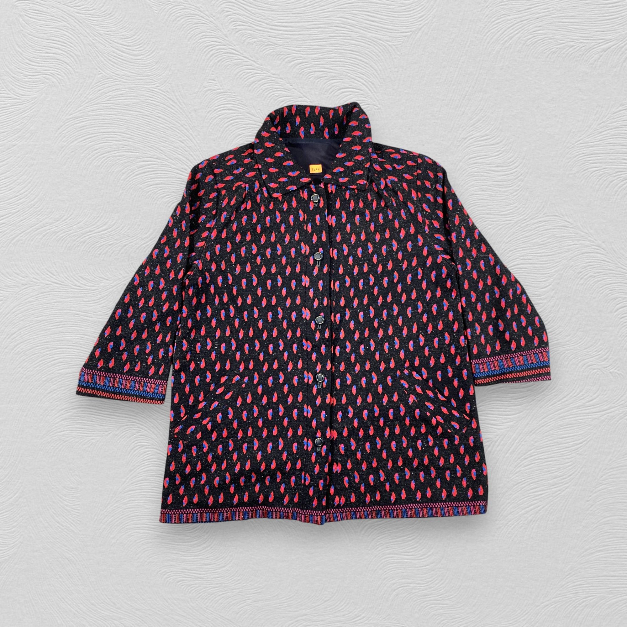 Japanese Brand Vintage Japanese Style Black Red Dotted Design -J266 Size US M / EU 48-50 / 2 - 1 Thumbnail