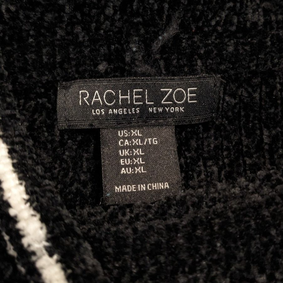 Rachel Zoe Rachel Zoe Black Striped Cowl Neck Knit Sweater XL Size XL / US 12-14 / IT 48-50 - 4 Thumbnail