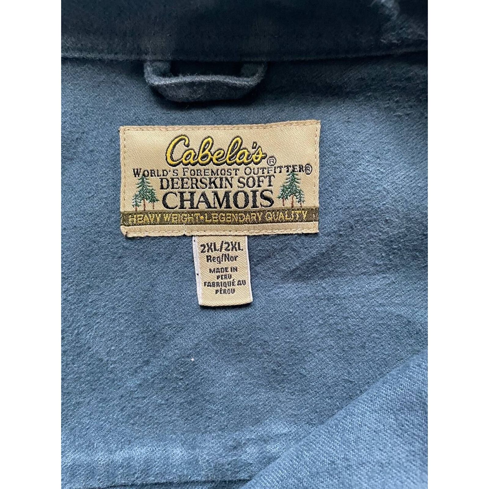 Cabelas Vintage Cabela’s Deerskin Soft Chamois Shirt Flannel 2XL Size US XXL / EU 58 / 5 - 8 Thumbnail