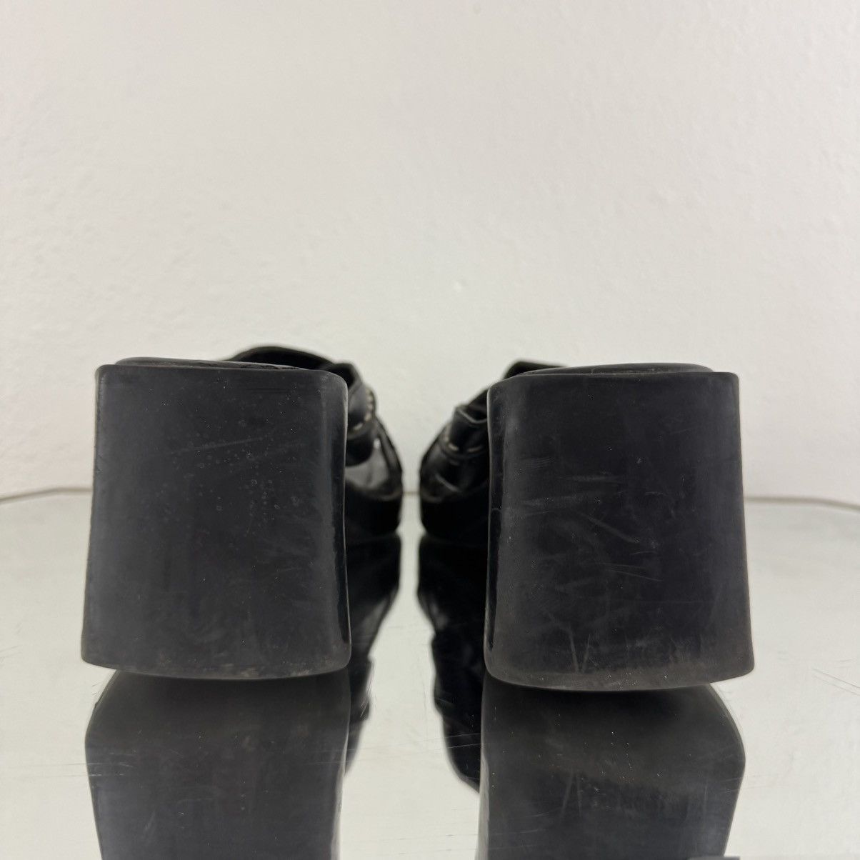 Vintage MOSSIMO Vintage Y2K Black Leather Chunky Platform Sandals Size US 8 / IT 38 - 6 Thumbnail