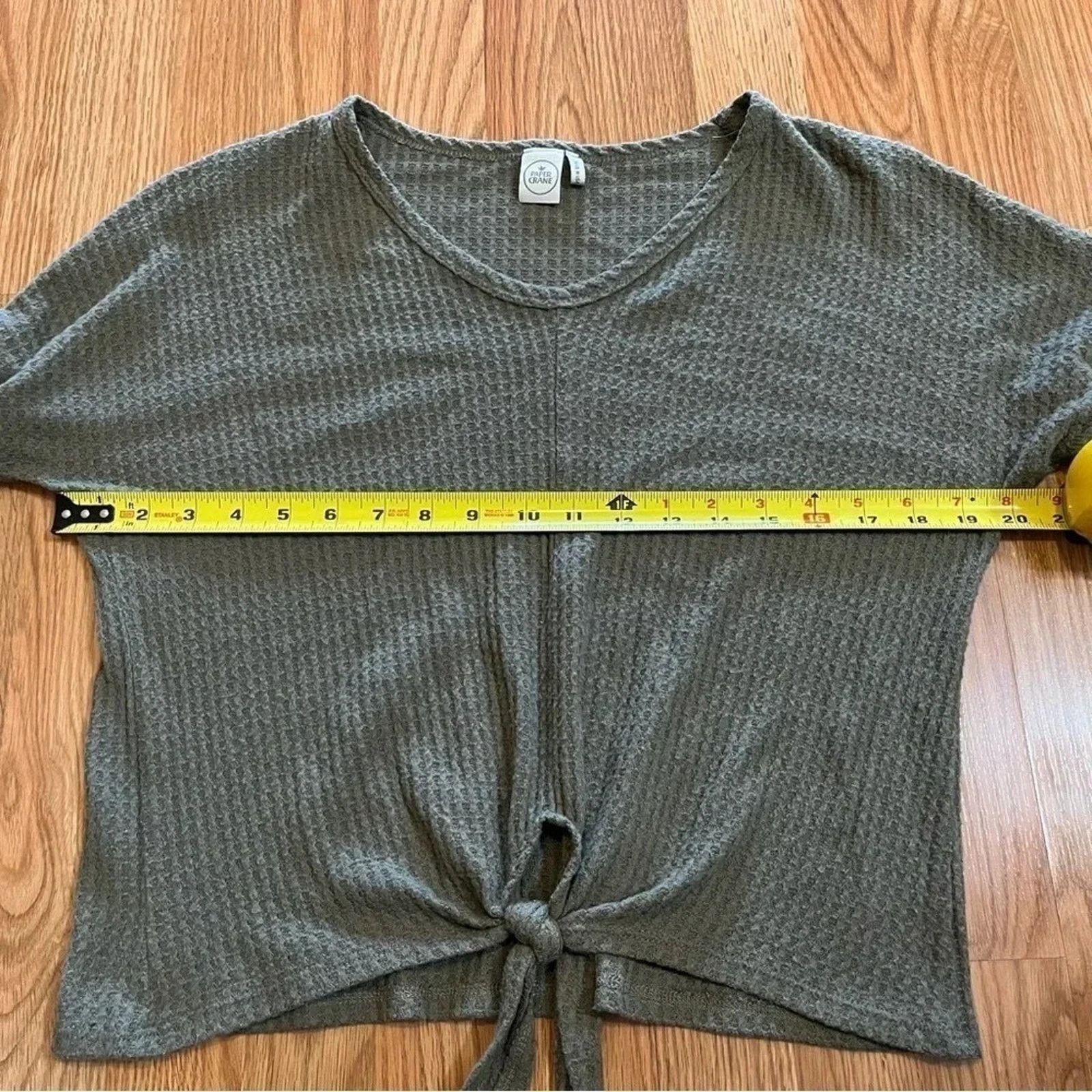 Other Paper Crane Top Womens Small Long Sleeve Waffle Knit Shirt Size S / US 4 / IT 40 - 6 Thumbnail