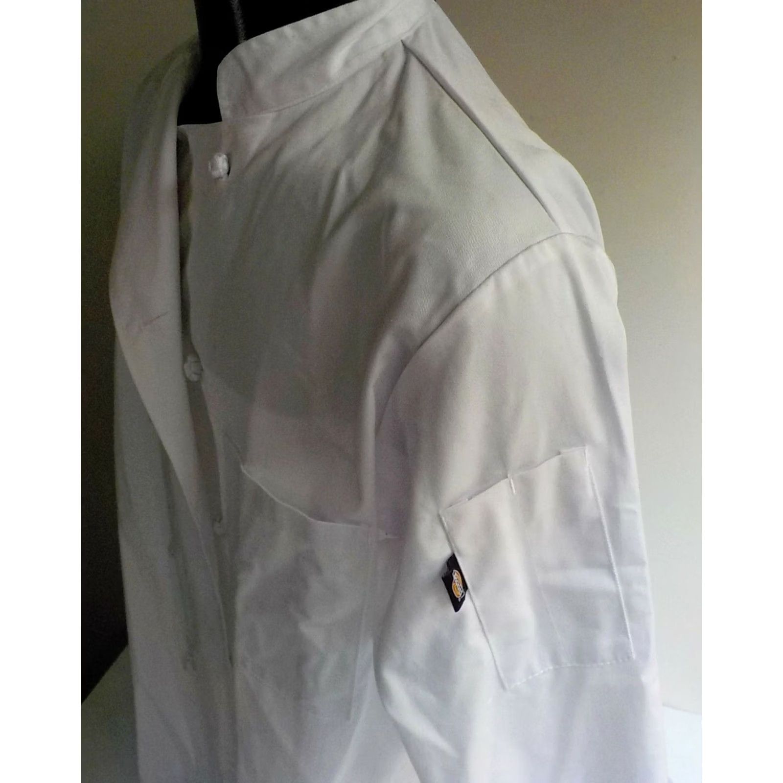 Dickies VINTAGE Dickies White Chefs Jacket Knotted Button XS NWOT Women's Shirt XS White Knotted Buttons Pocketed Work 65% Polyester 35% Cotton Size XS / US 0-2 / IT 36-38 - 3 Thumbnail
