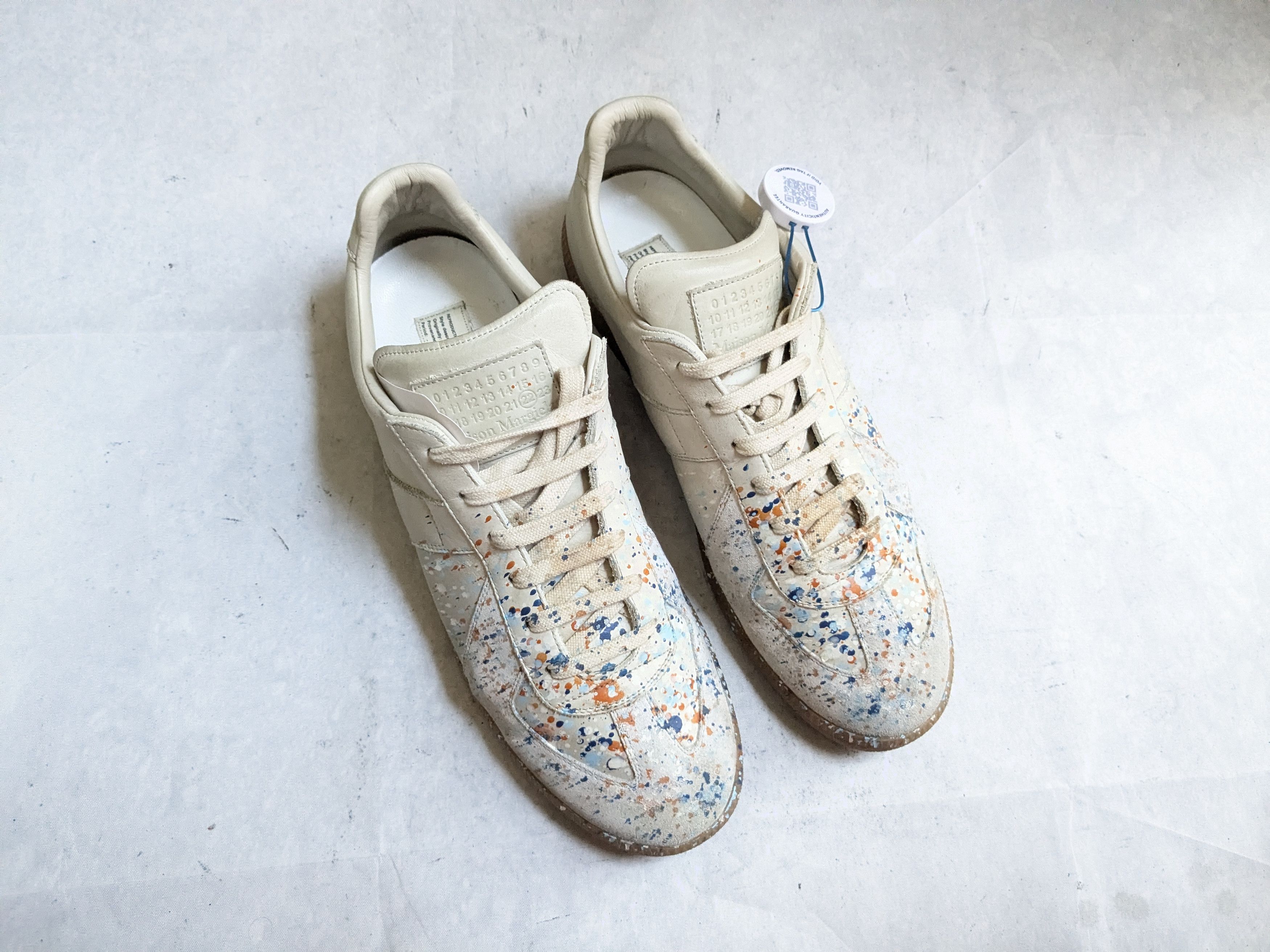 Maison Margiela Maison Margiela Replica GAT Paint Splatter 12 45 Low Top Gum Size US 12 / EU 45 - 4 Thumbnail