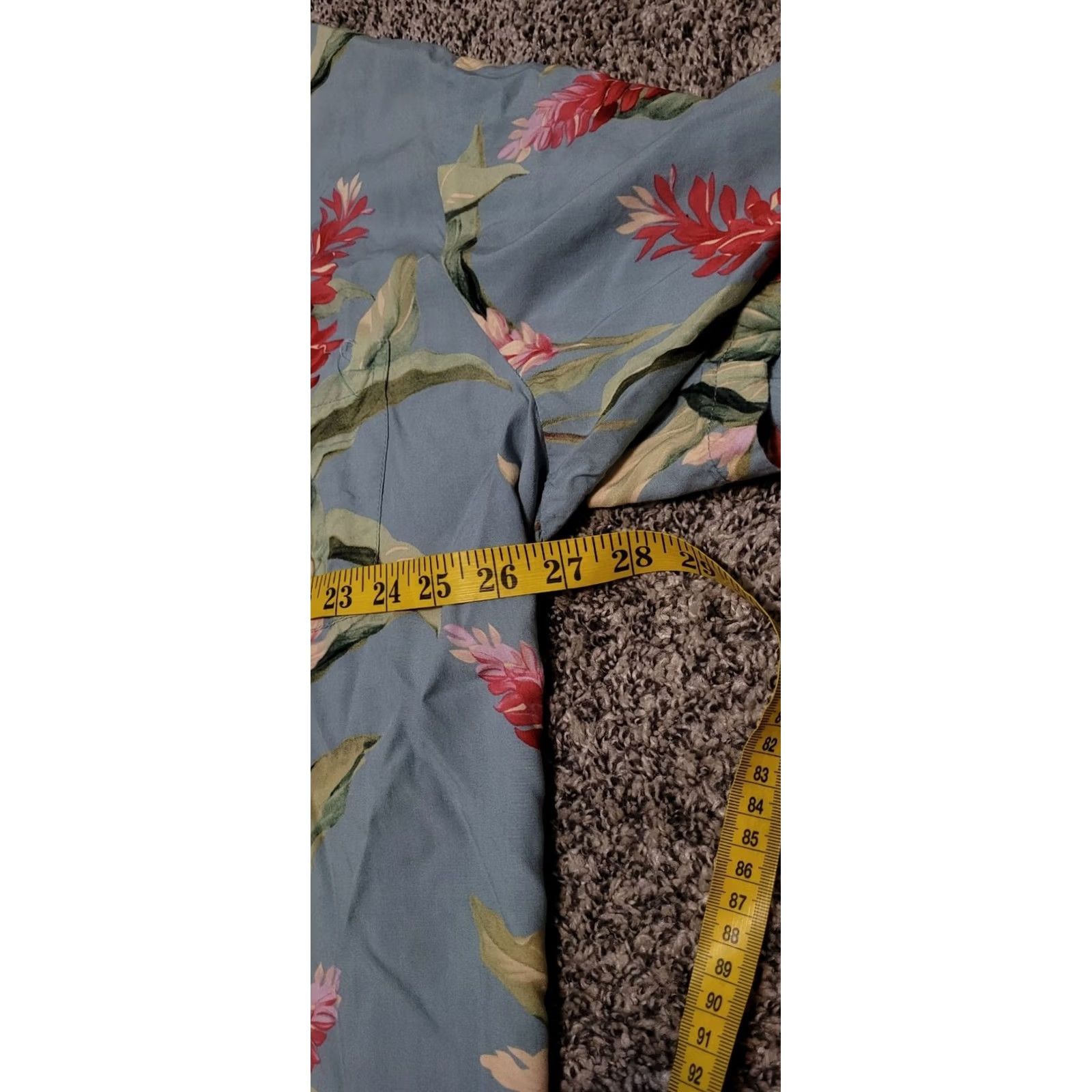 Paradise VINTAGE Paradise on a Hanger Hawaiian Beach Shirt PARADISE ON A HANGER Wild Orchids XXL Green Floral Short Sleeve Button-Up Collared Canvas Cotton Size US XXL / EU 58 / 5 - 4 Thumbnail