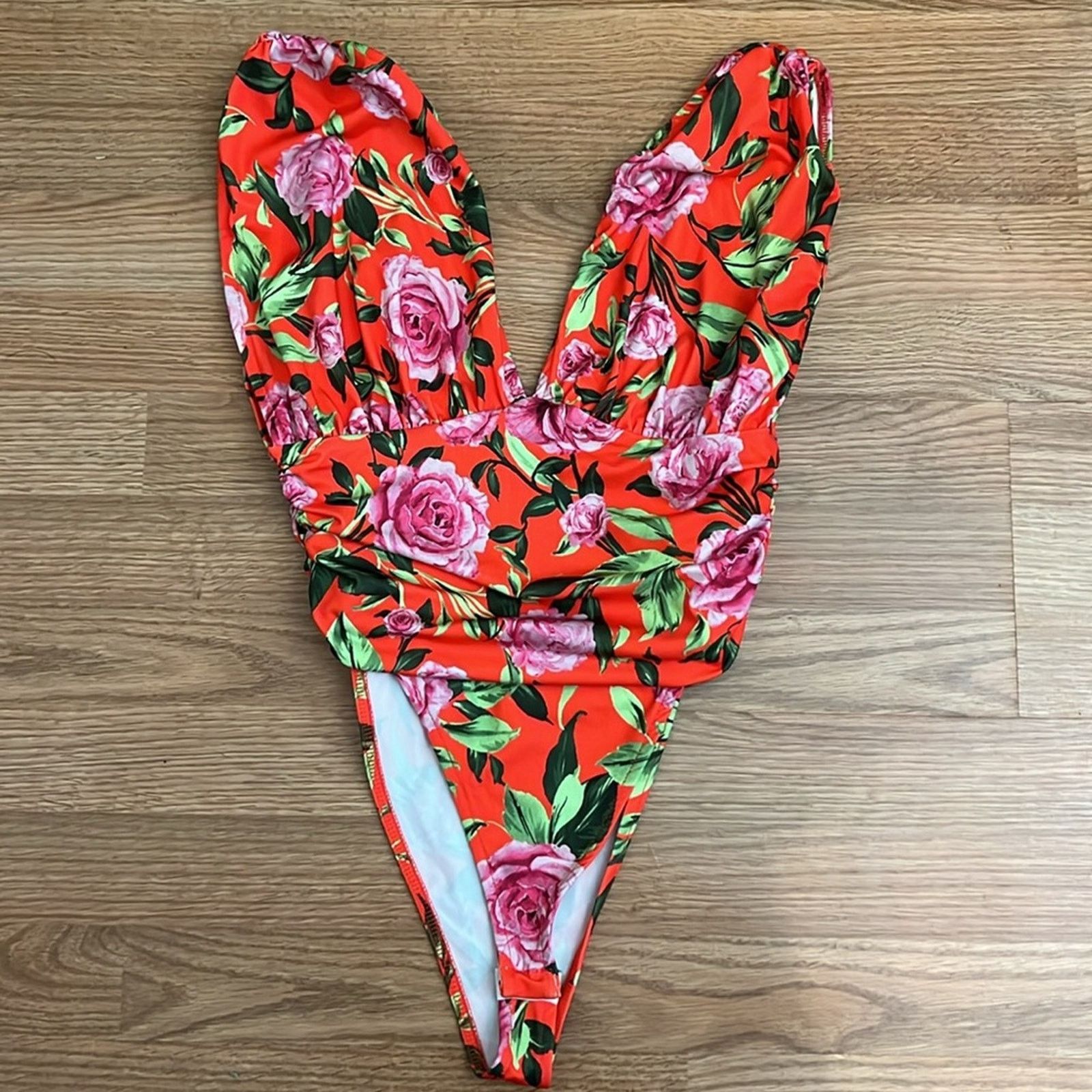 Zara Zara Draped Floral Print Bodysuit Size S / US 4 / IT 40 - 8 Thumbnail