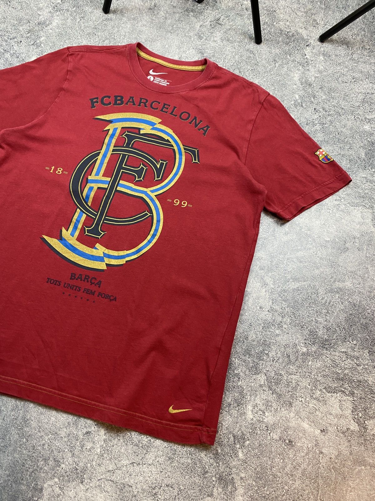 Nike × Vintage Vintage FC Barcelona Nike T-Shirt soccer jersey Size US L / EU 52-54 / 3 - 3 Thumbnail
