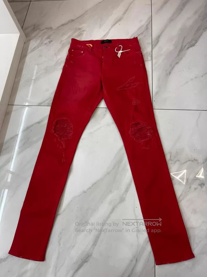 Amiri Amiri Size 30 red jeans Size US 30 / EU 46 - 6 Thumbnail