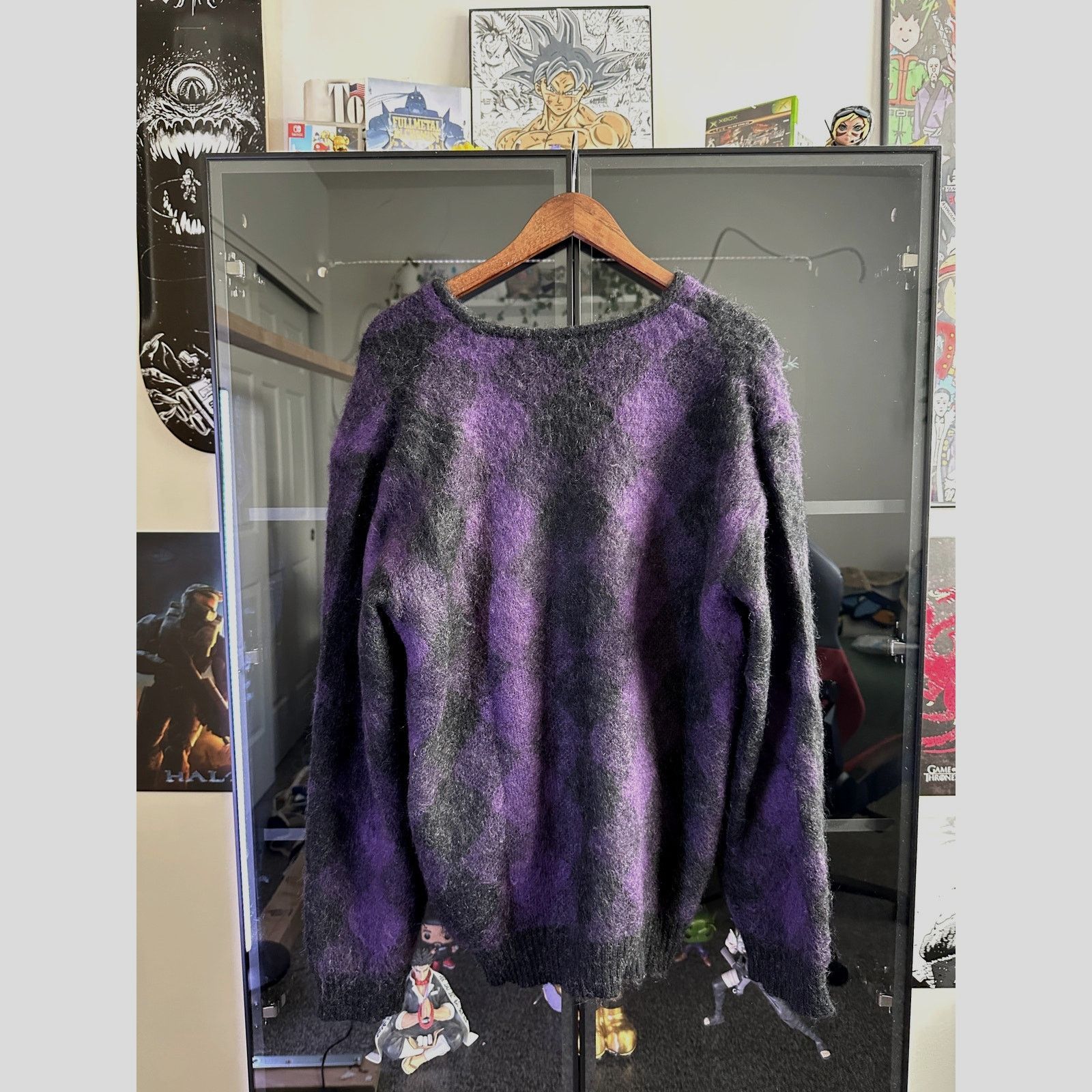 Needles Needles Mohair Cardigan Sweater 'Charcoal' Size L Size US L / EU 52-54 / 3 - 2 Thumbnail