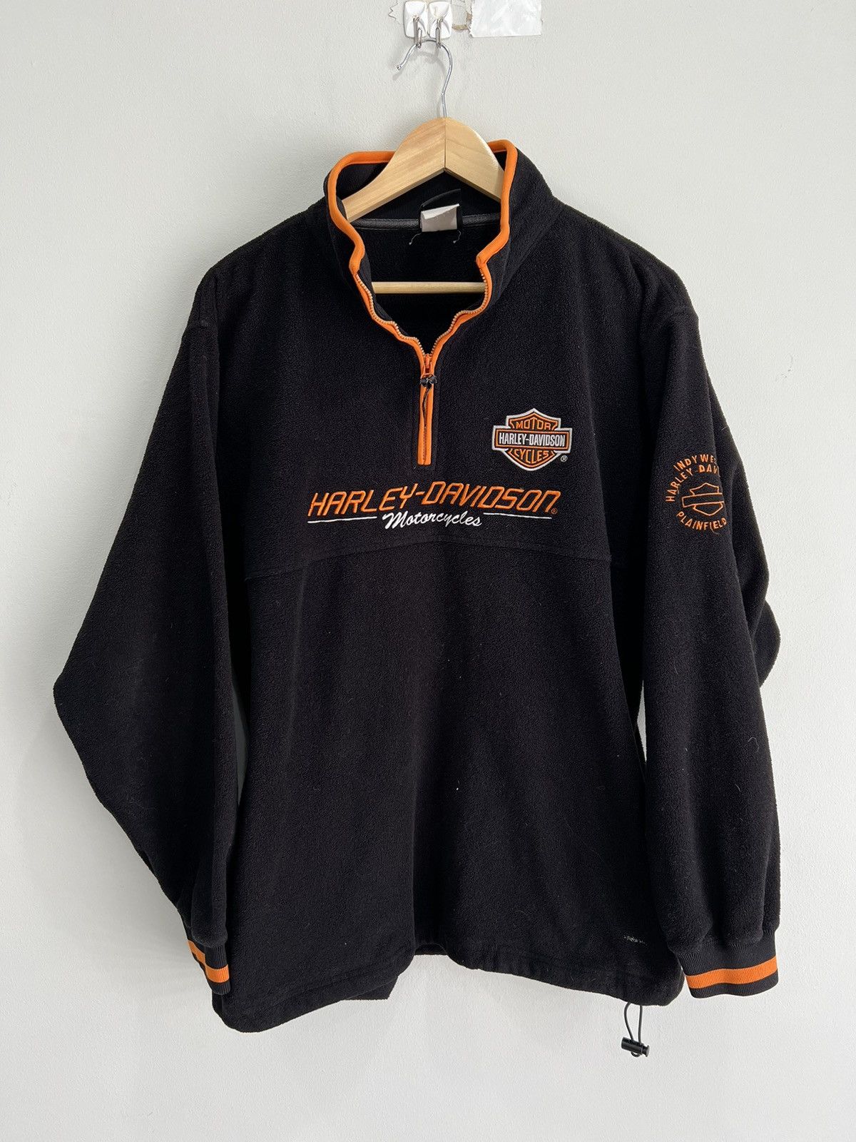 Harley Davidson Vintage Harley Davidson Sweater Fleece quarter zip Size US L / EU 52-54 / 3 - 1 Thumbnail
