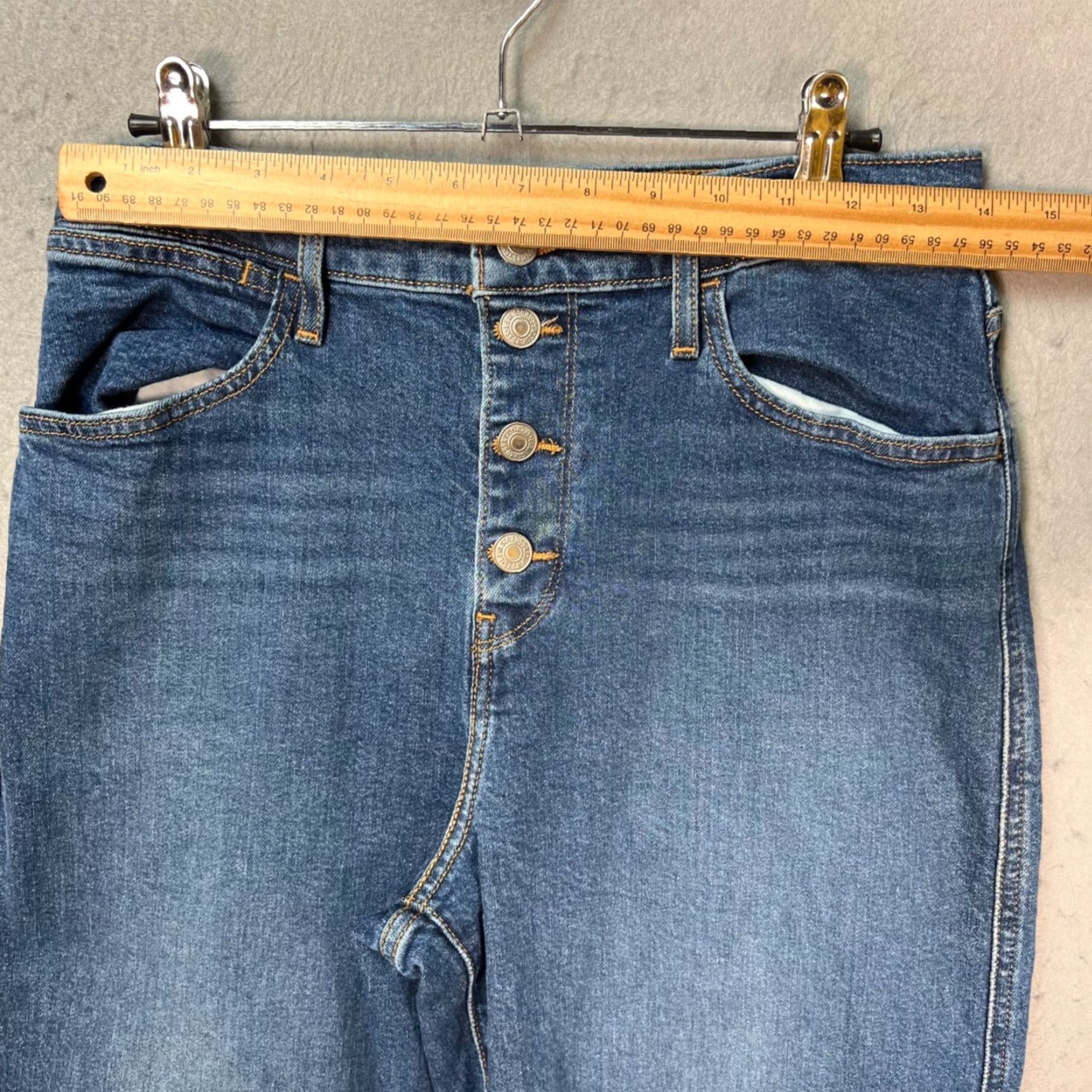 Levi's Levis Womens Jeans 28 Mile High Cropped Wide Leg Denim Medium Wash Button Fly 90s Style Womens Jeans Size 28" / US 6 / IT 42 - 5 Thumbnail