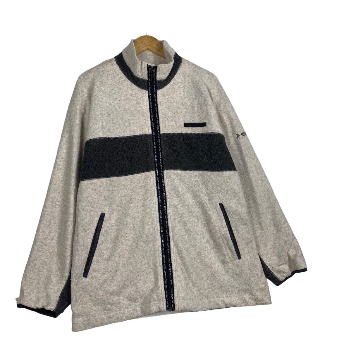 Dunlop × Japanese Brand × Vintage Vintage Dunlop fleece zipper jacket Size US L / EU 52-54 / 3 - 3 Thumbnail