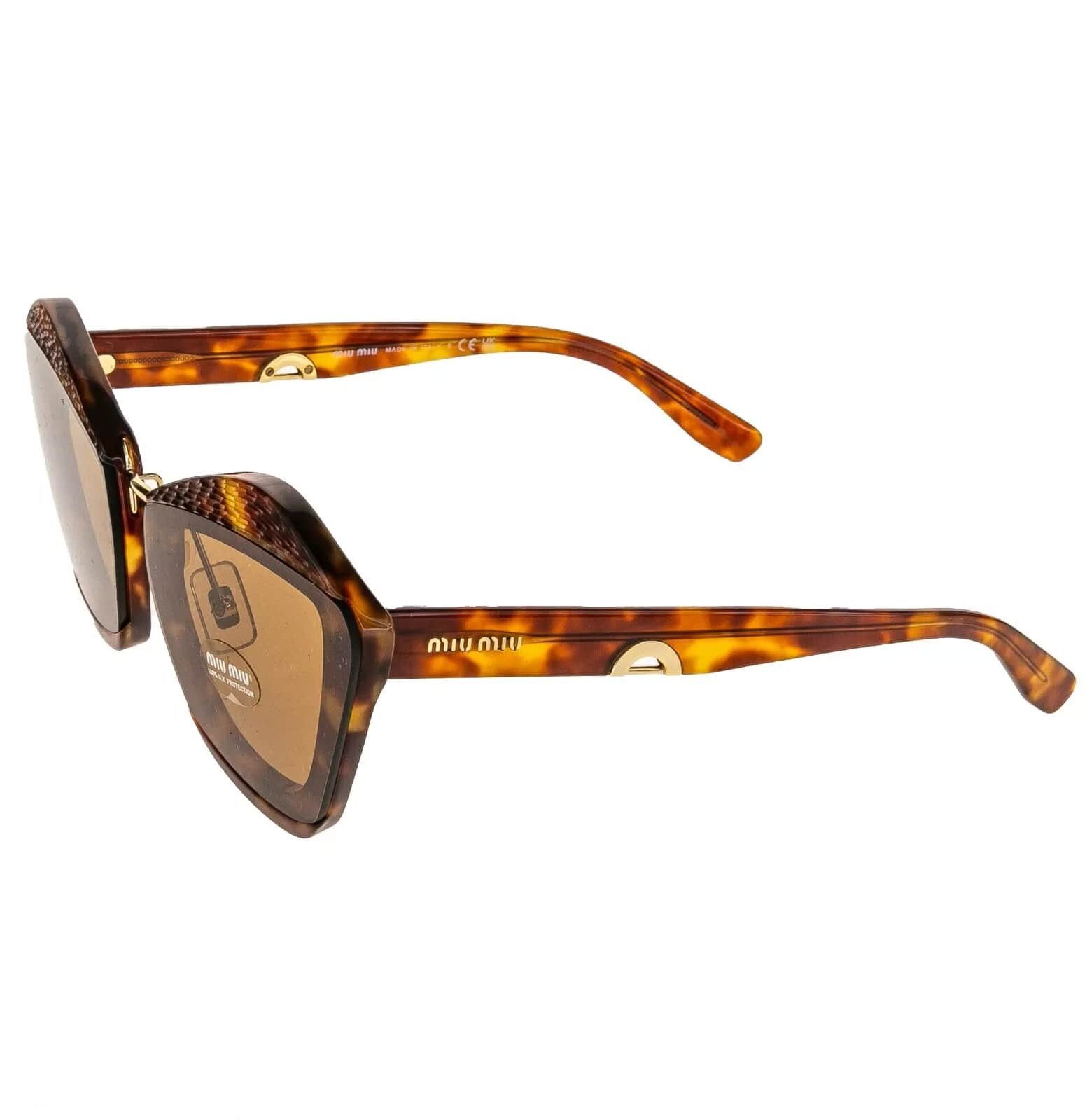 Miu Miu MIU MIU CHARM MU01XS Honey Luxury Fashion Sunglasses 01X Size ONE SIZE - 6 Thumbnail