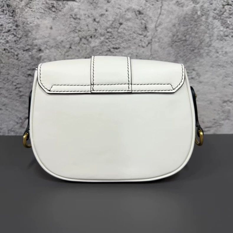 Dior Dior Saddle Bag in White with Gold Hardware-2506 Size ONE SIZE - 2 Thumbnail