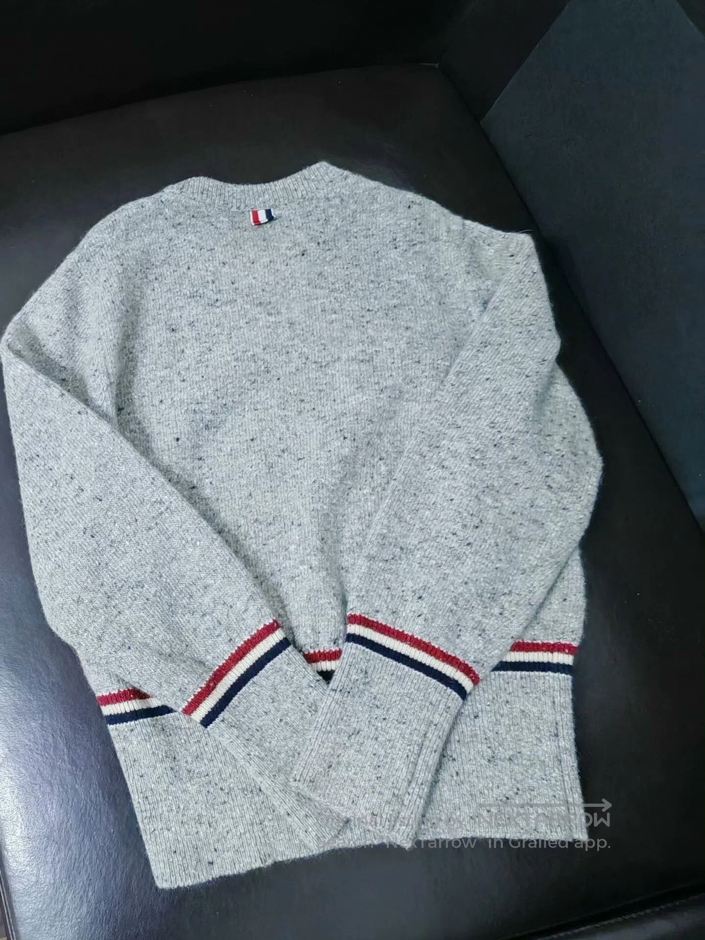 Thom Browne Gray Stripe Christmas Dog Wool Sweater. Size US XS / EU 42 / 0 - 2 Thumbnail