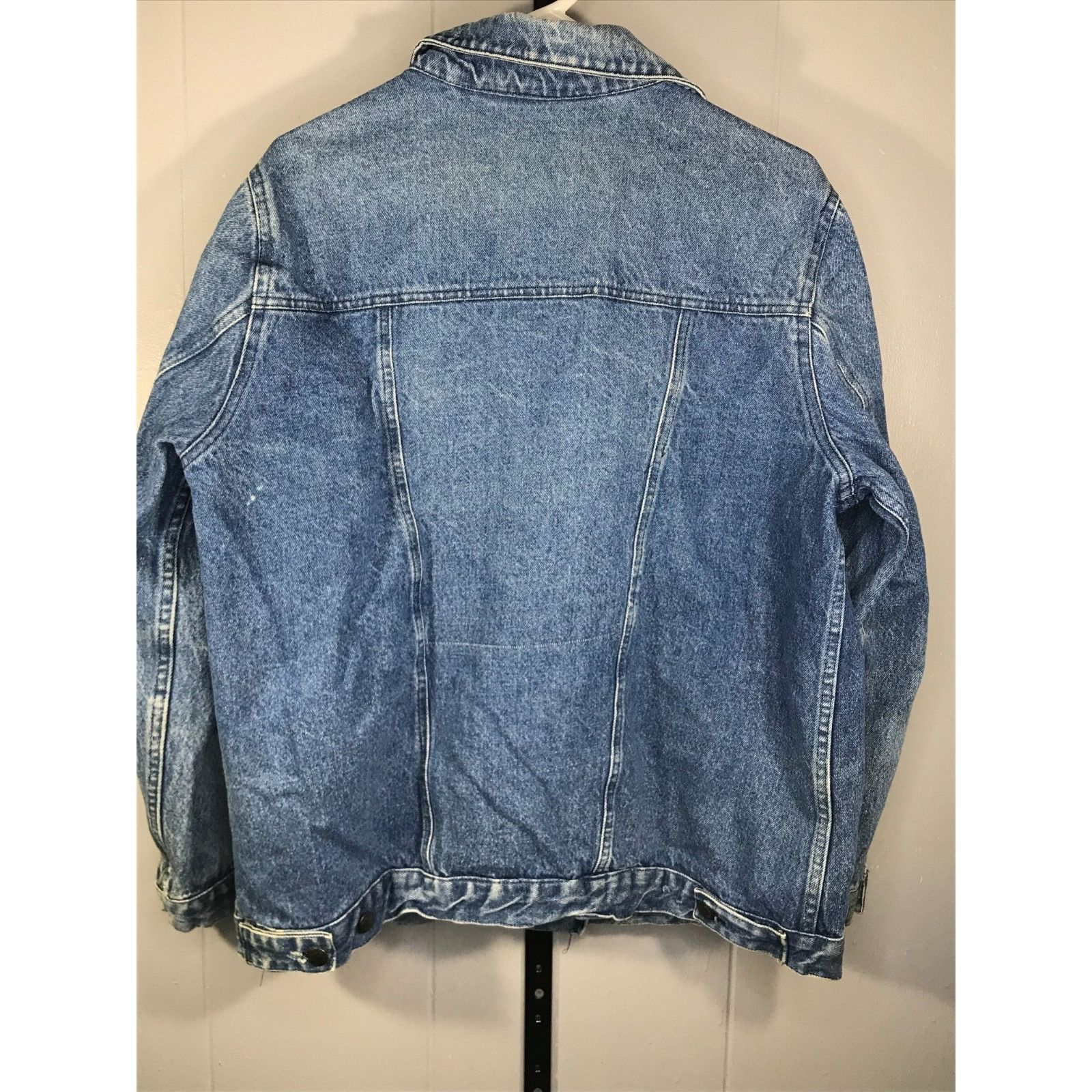 Other Vintage Denim Jacket Mens LG/XL Blue Trucker Cotton Distress Size US L / EU 52-54 / 3 - 2 Thumbnail