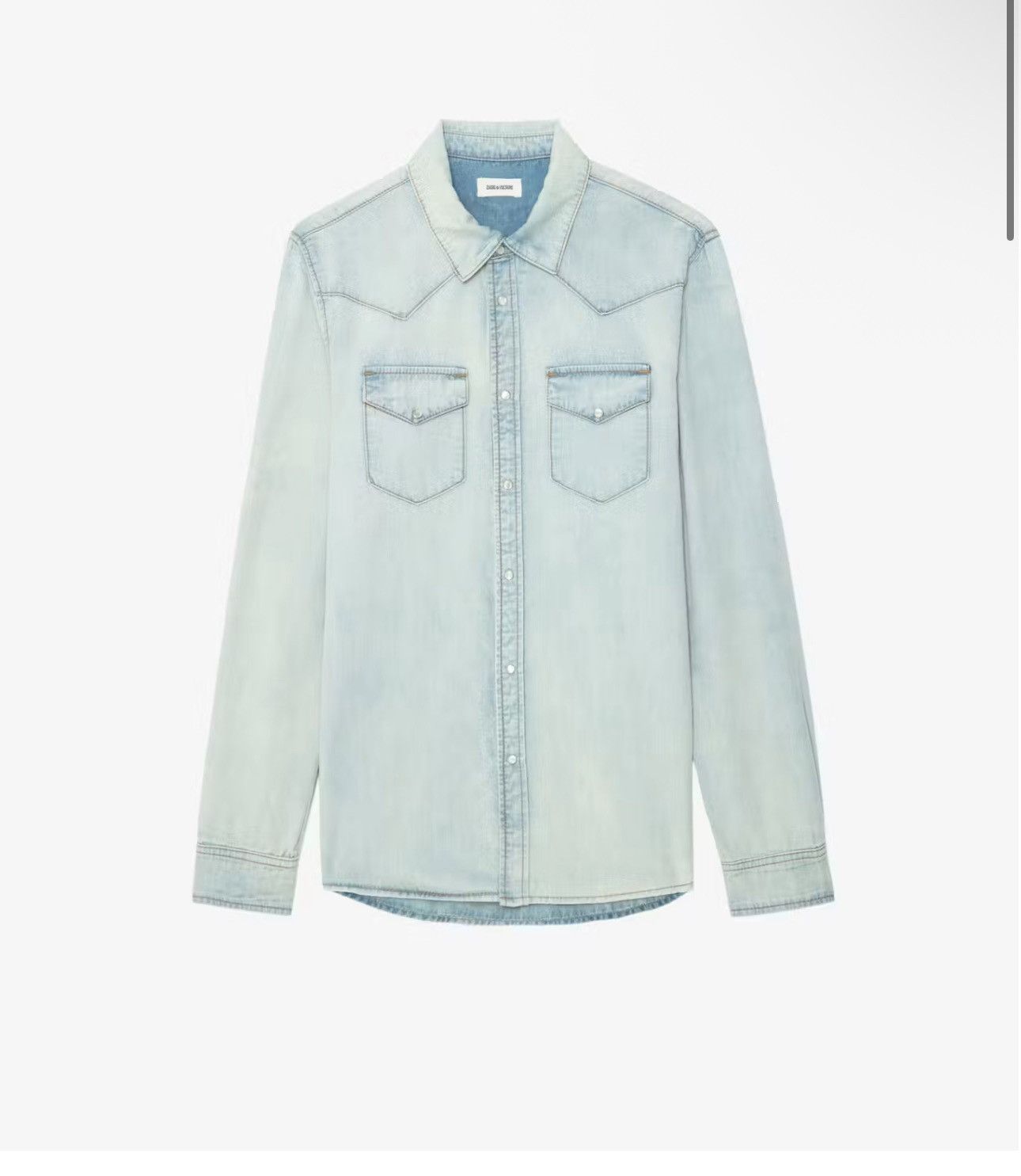 The Kooples The Kooples Denim Light Blue Distressed Shirt Size US L / EU 52-54 / 3 - 1 Thumbnail