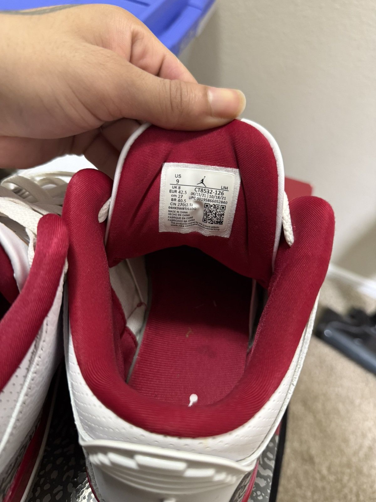 Jordan Brand Jordan 3 Cardinal Reds Size US 9 / EU 42 - 6 Thumbnail